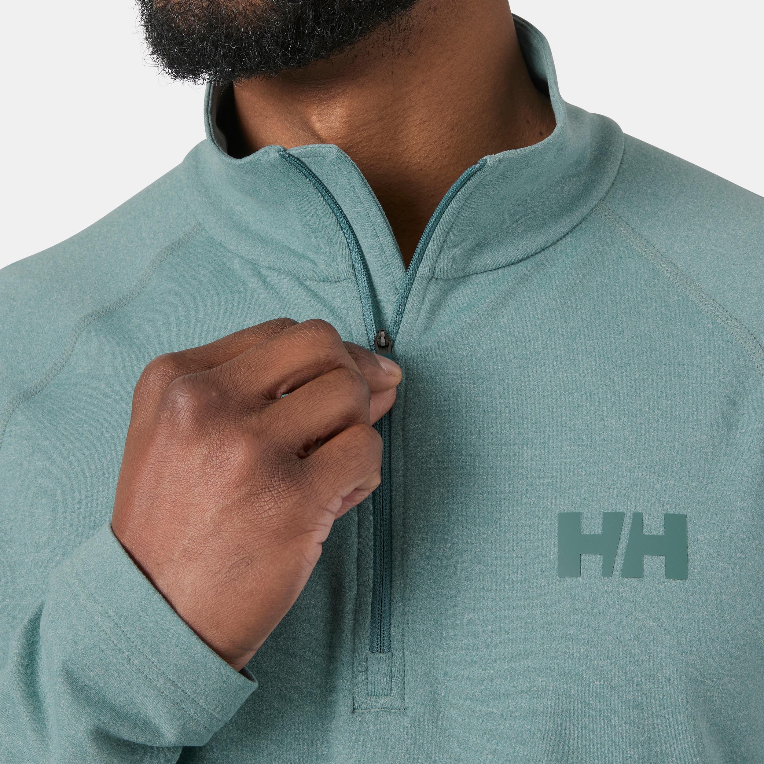 Sudadera de hombre TYRI KNIT 1/2 ZIP Helly Hansen - Verde Agua Verde Agua-5