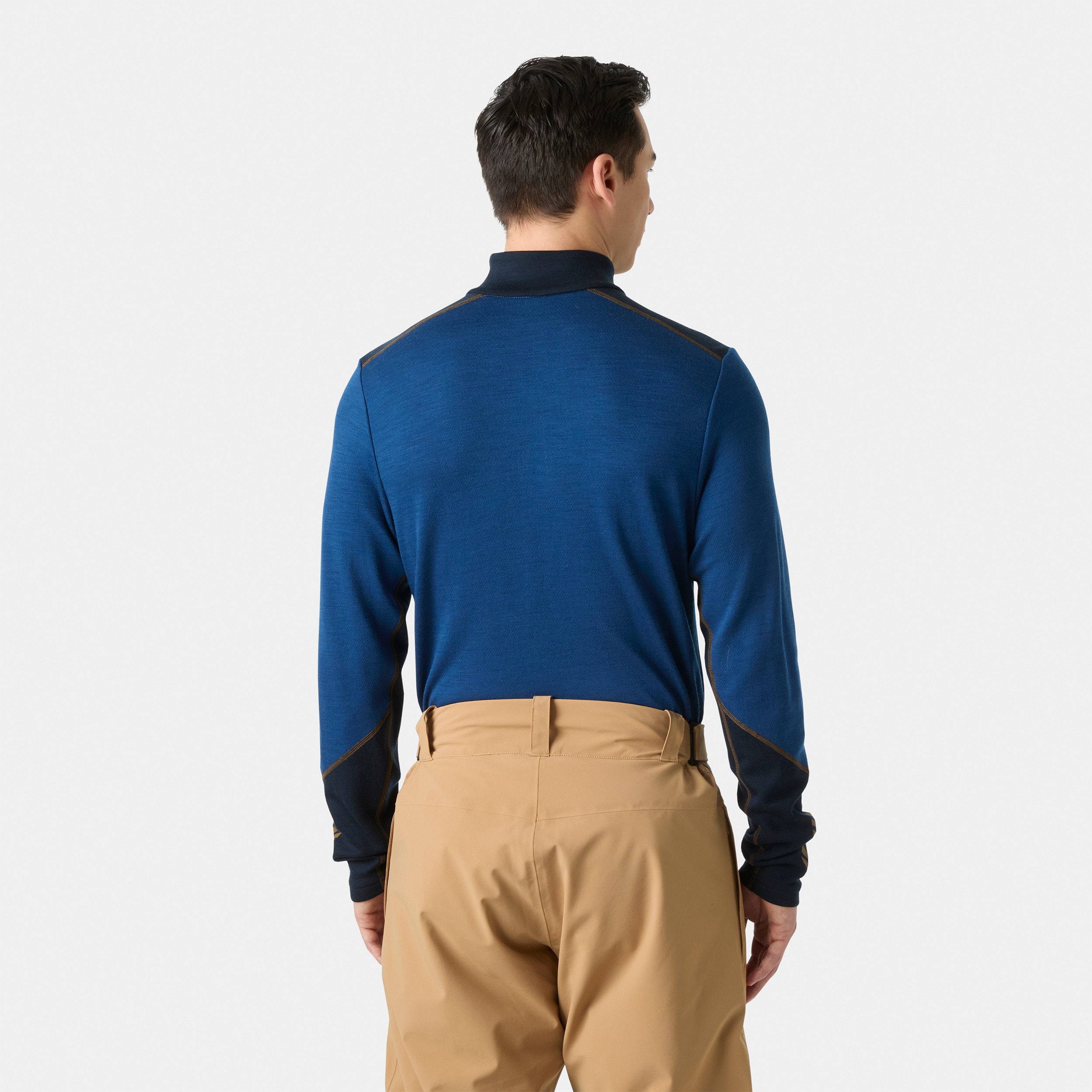Camiseta de hombre LIFA MERINO MIDWEIGHT 1/2 ZIP Helly Hansen - Azul oscuro Azul oscuro-4