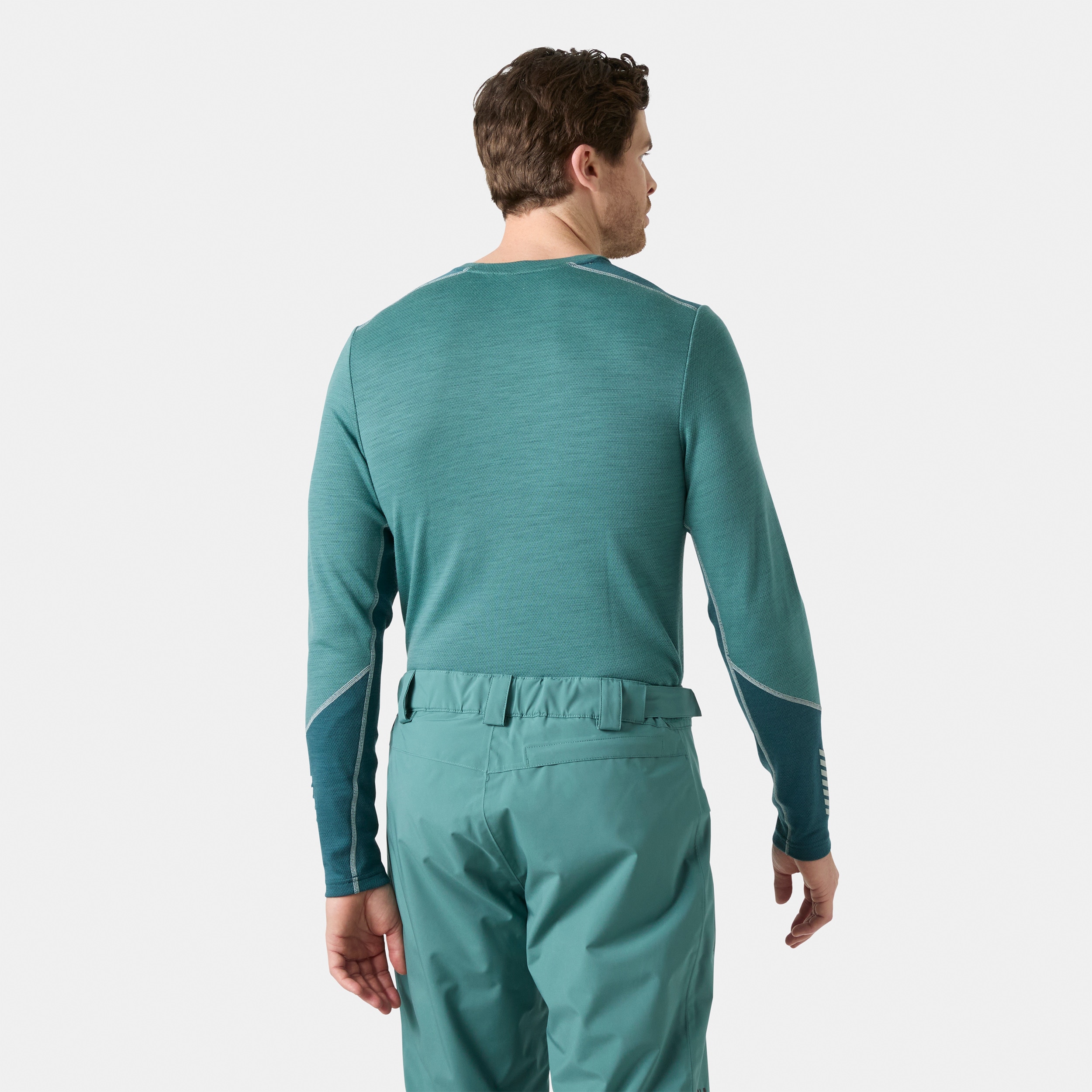 Camiseta térmica de hombre LIFA MERINO MIDWEIGHT CREW Helly Hansen - Verde Verde-4