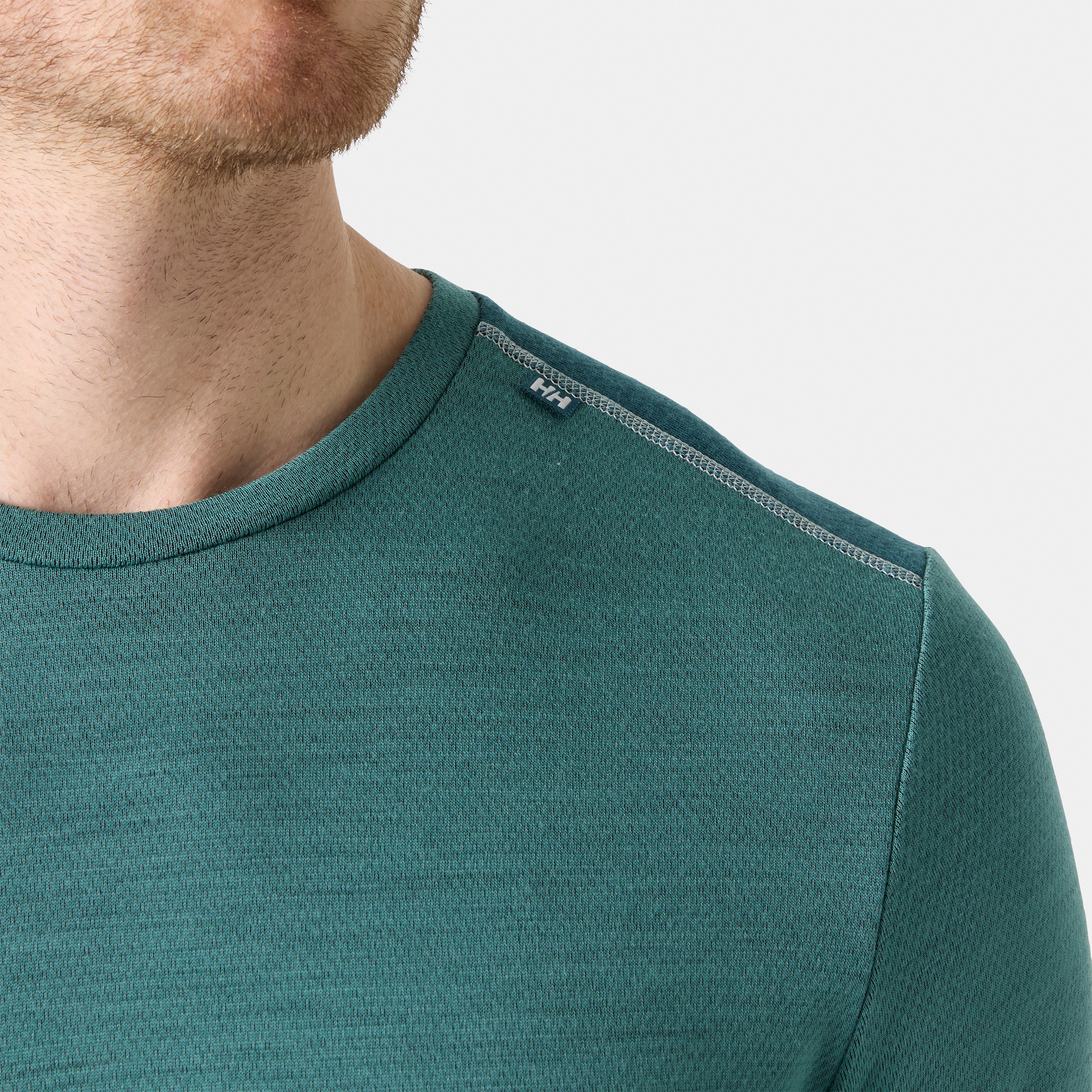 Camiseta térmica de hombre LIFA MERINO MIDWEIGHT CREW Helly Hansen - Verde Verde-5