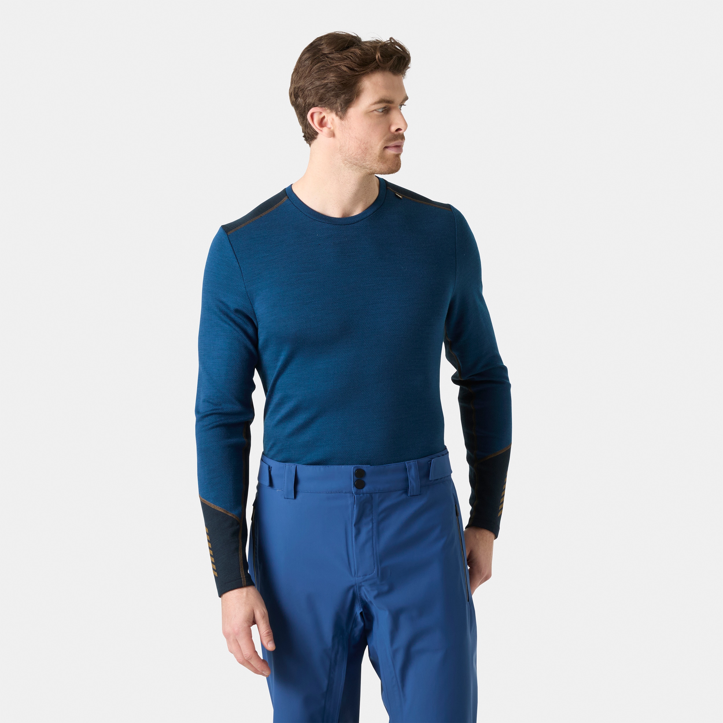 Camiseta térmica de hombre LIFA MERINO MIDWEIGHT CREW Helly Hansen - Azul oscuro Azul oscuro-3