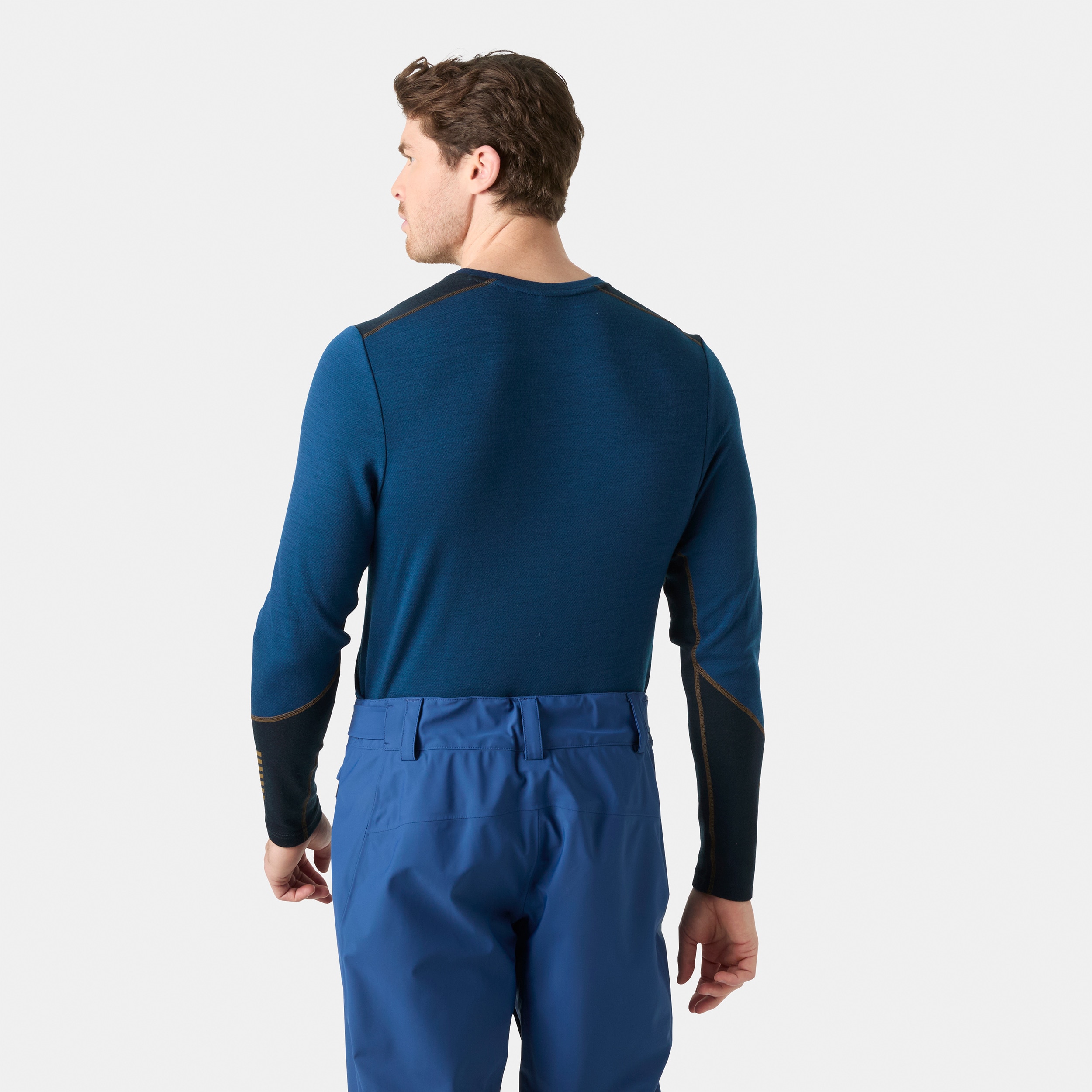 Camiseta térmica de hombre LIFA MERINO MIDWEIGHT CREW Helly Hansen - Azul oscuro Azul oscuro-4
