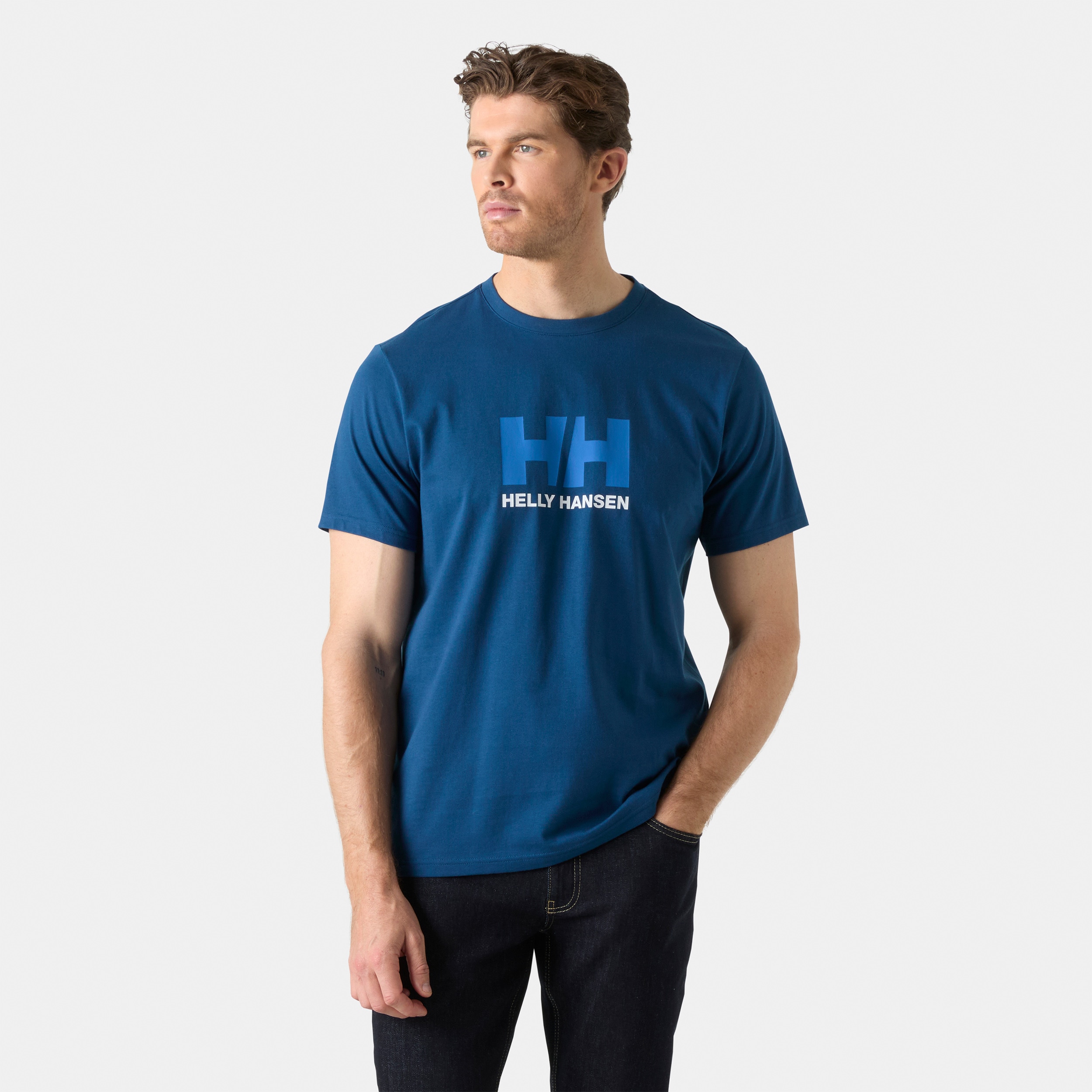 Camiseta de hombre HH LOGO T-SHIRT 3.0 Helly Hansen - Azul oscuro Azul oscuro-3