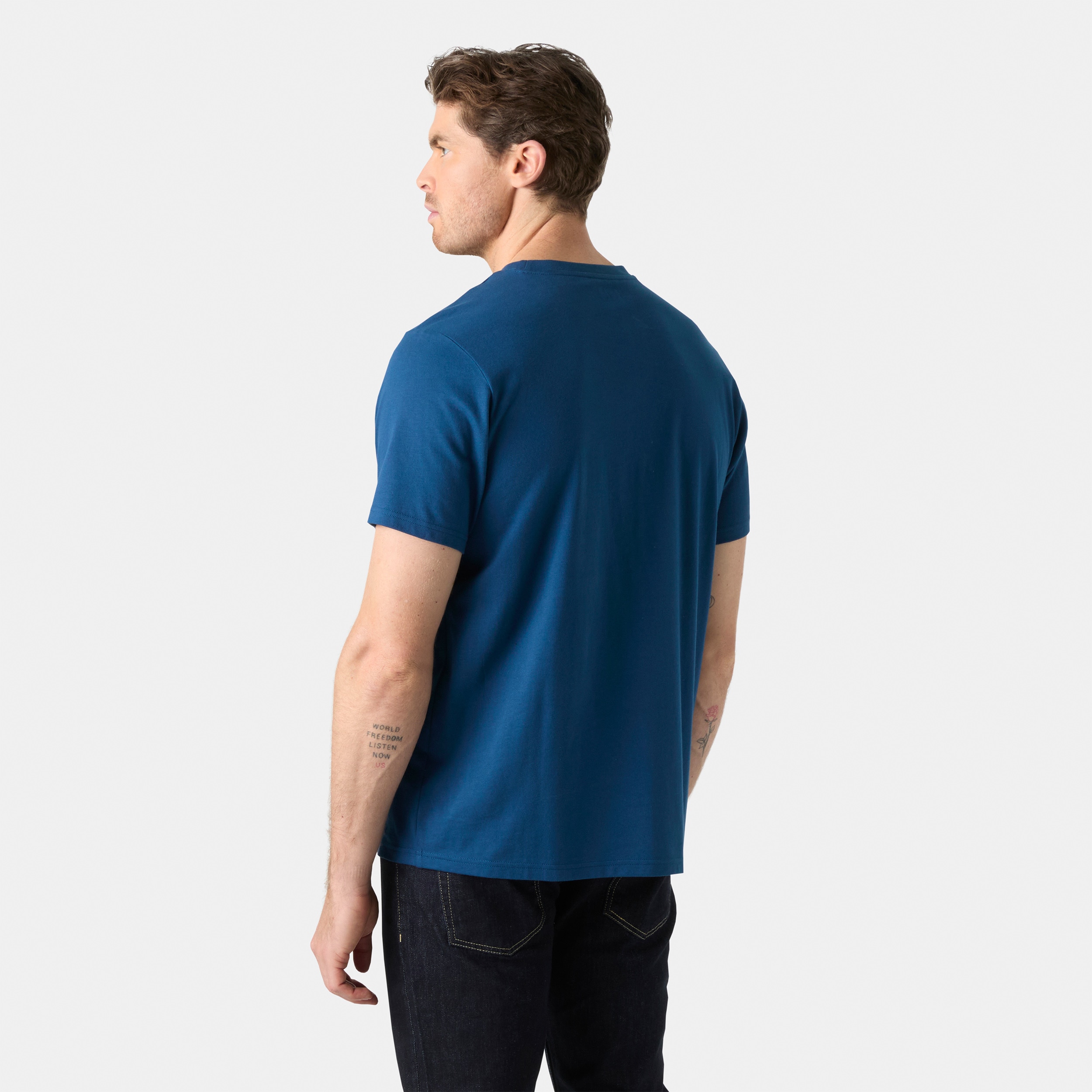 Camiseta de hombre HH LOGO T-SHIRT 3.0 Helly Hansen - Azul oscuro Azul oscuro-4