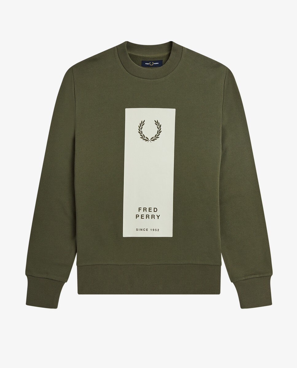 Sweatshirt desportiva com gráfico estampado. Verde-1