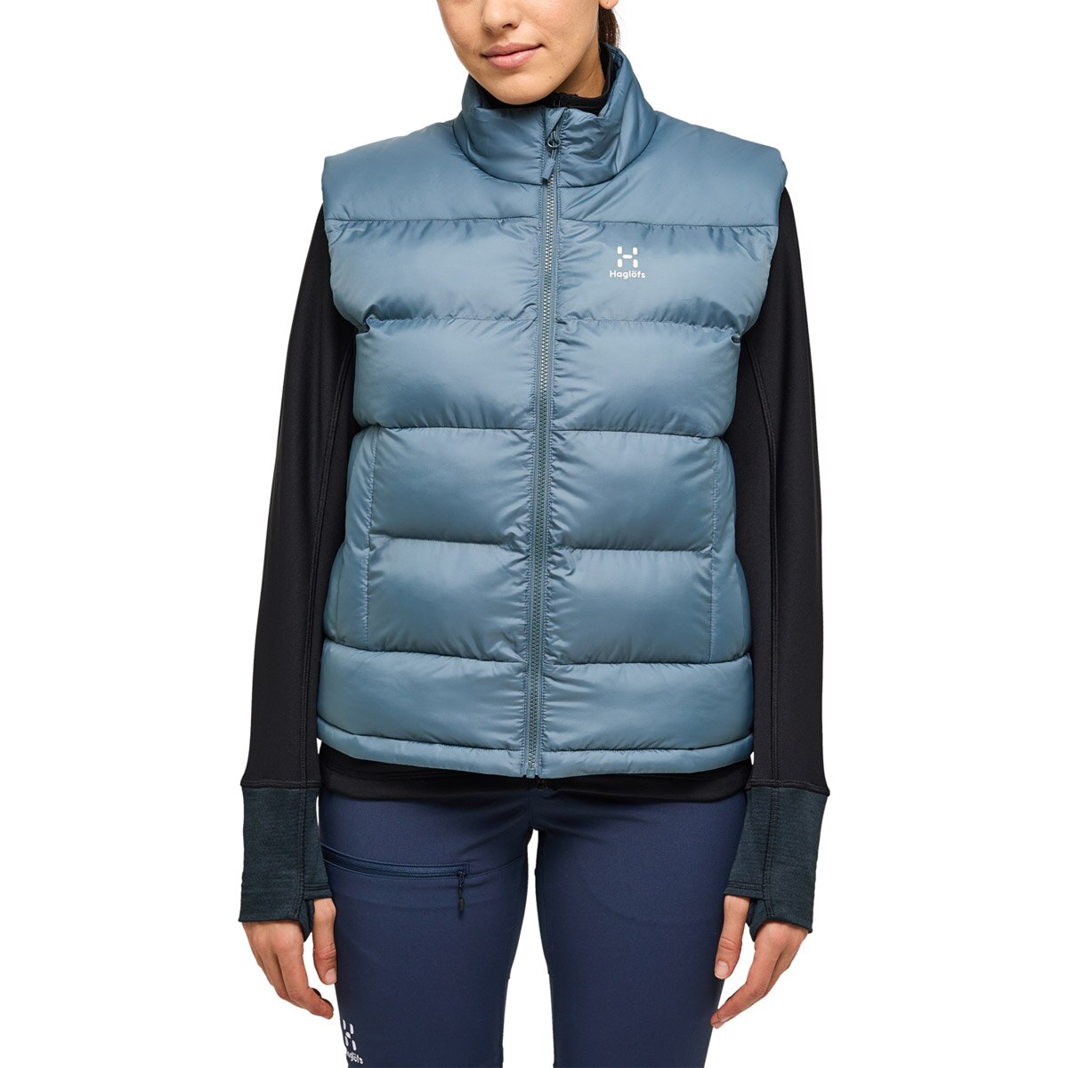 Chaleco de mujer Puffy Mimic Haglöfs - Azul grisáceo Azul grisáceo-3