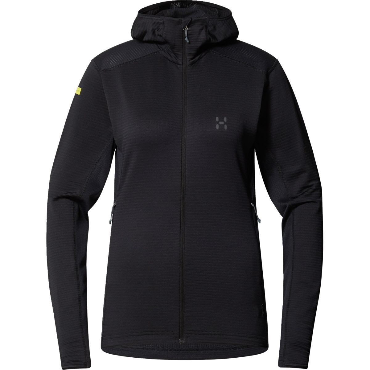 Haglöfs Capa intermedia de mujer L.I.M Mid Multi II Hood Negro brillante