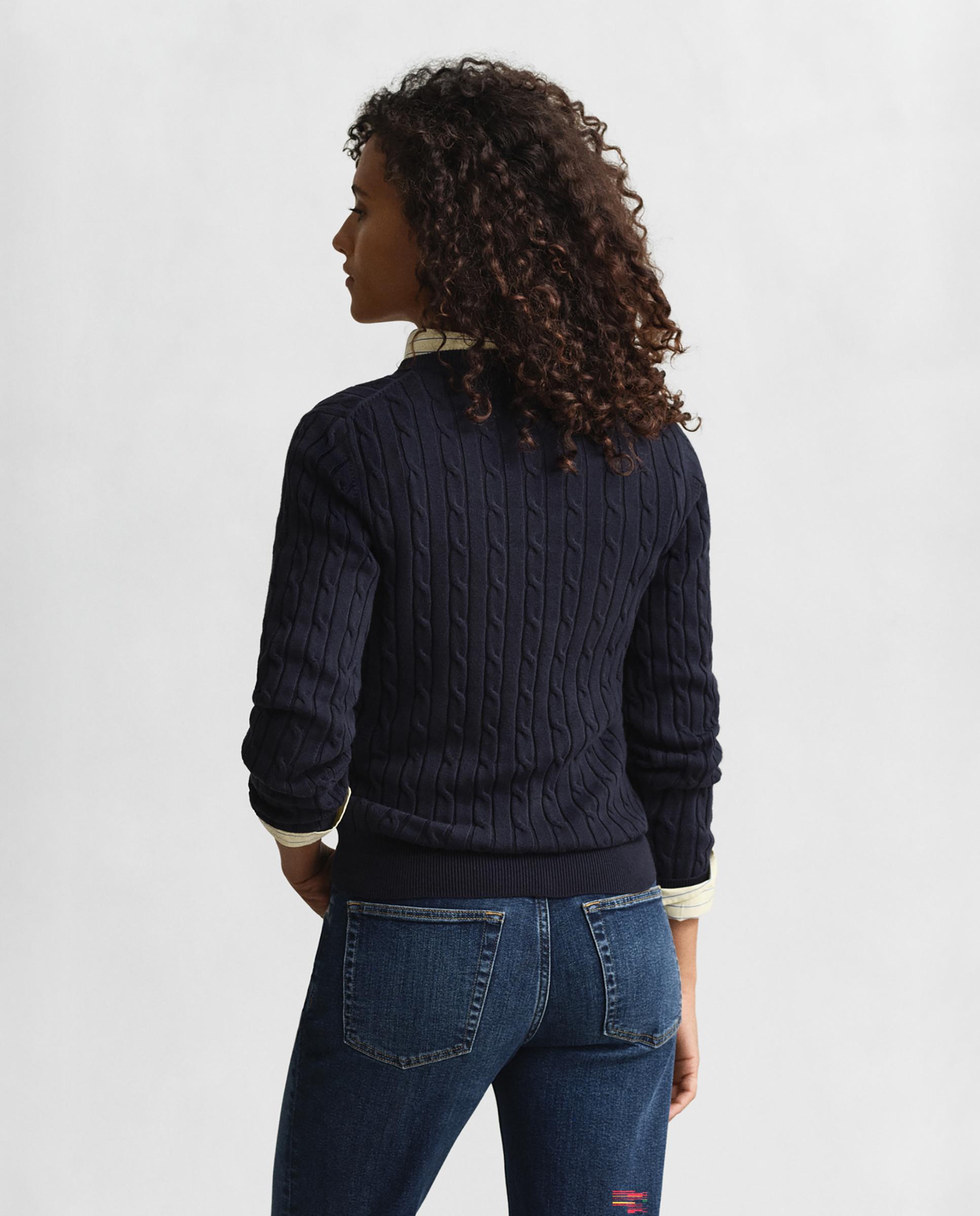Jersey de mujer de manga larga con logo - Gant - Azul Azul-2