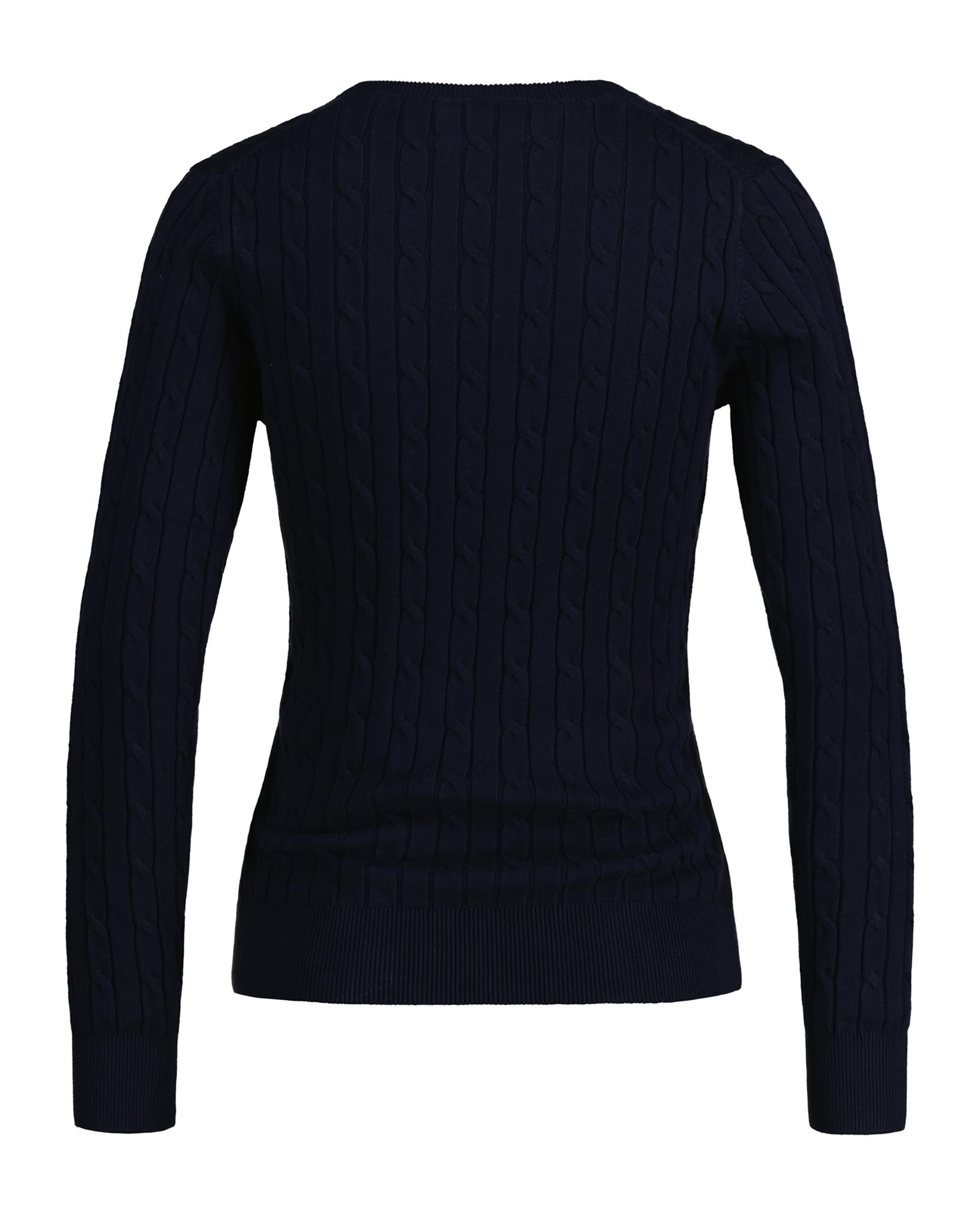 Jersey de mujer de manga larga con logo - Gant - Azul Azul-3