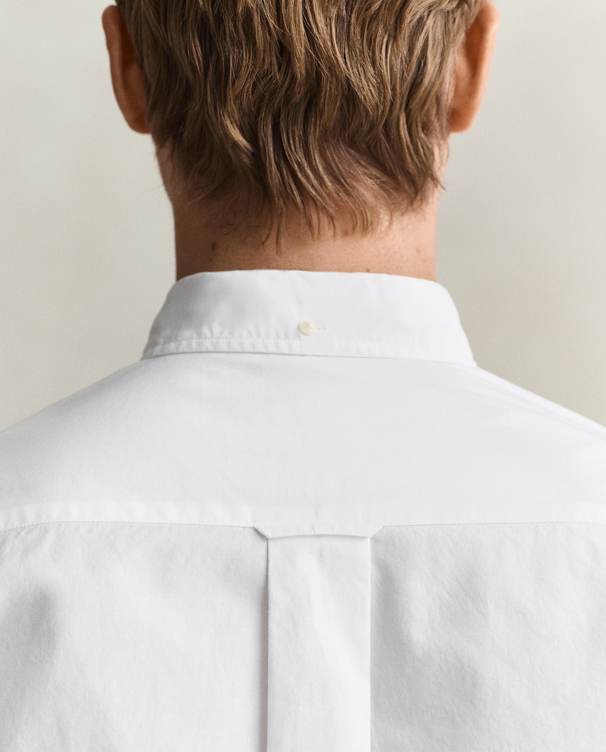 Camisa de hombre lisa de manga larga y corte regular - Gant - Blanco Blanco-2