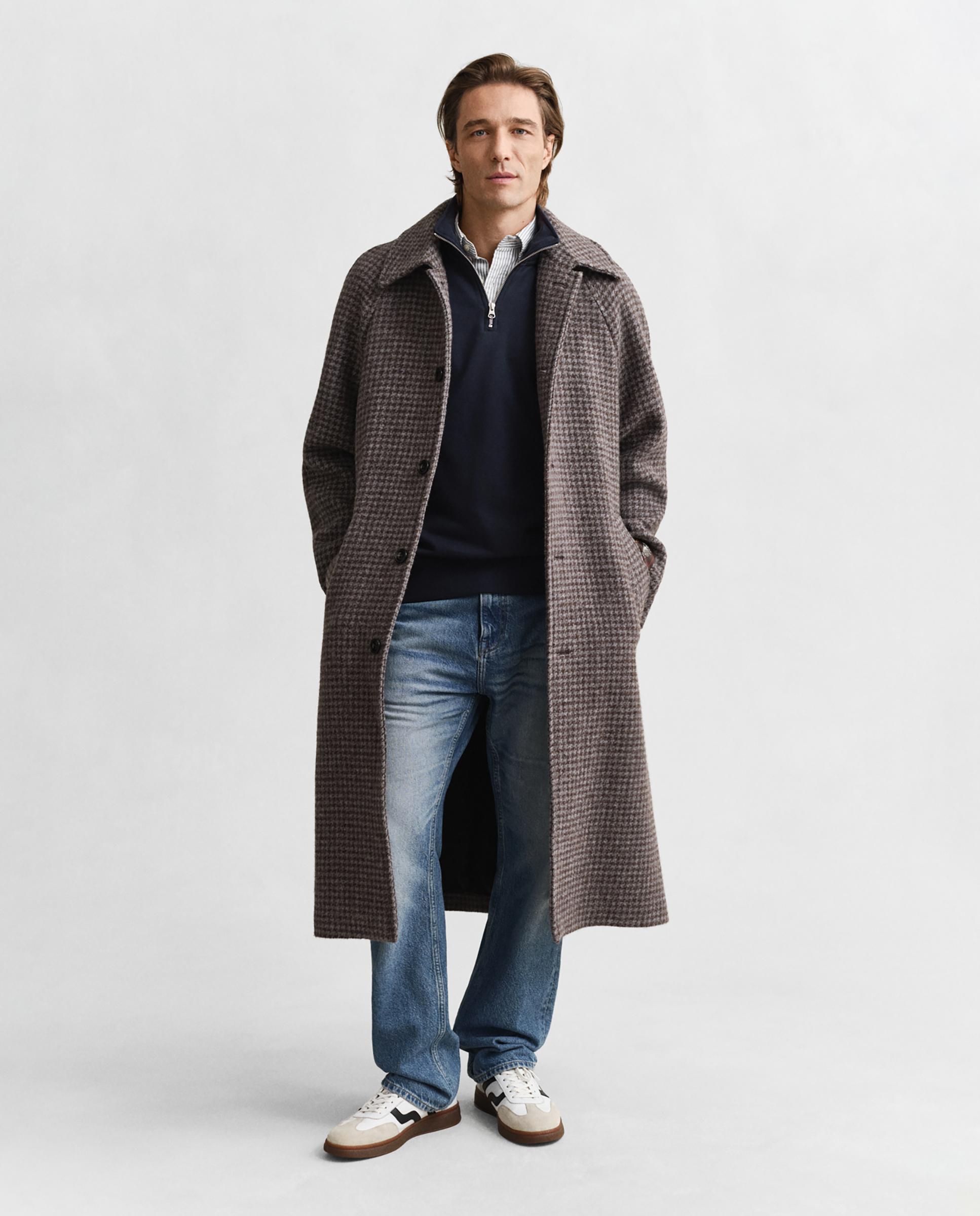 Sudadera con cremallera de hombre de cuello alto y logo en el pecho - Gant - Azul oscuro Azul oscuro-4