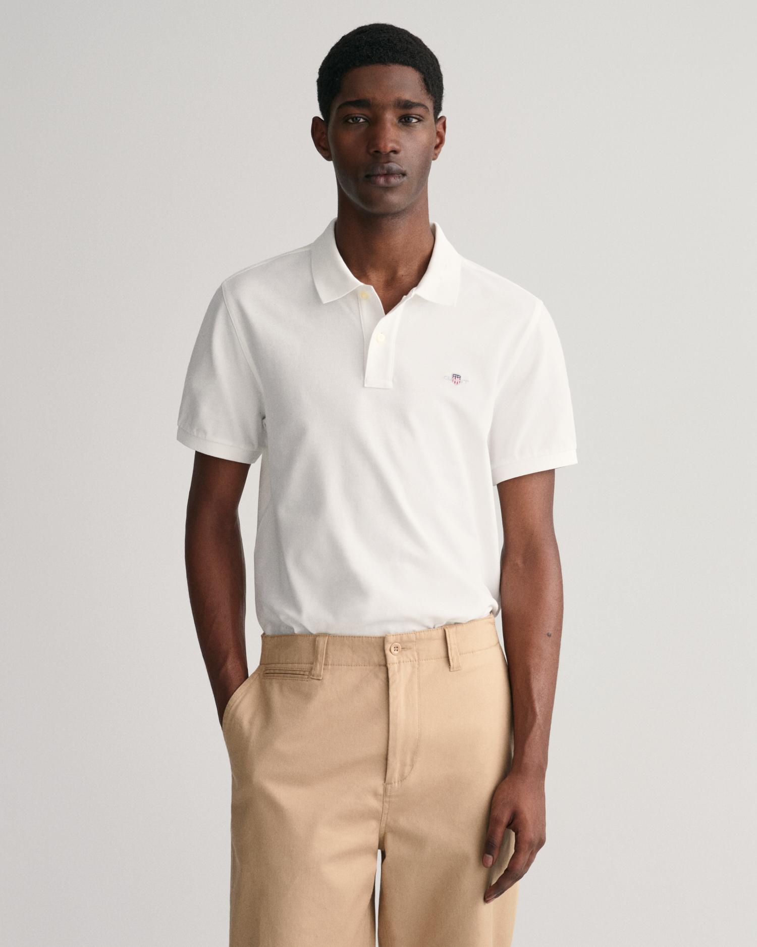 Imagen 0 de Polo de hombre pique de manga corta Blanco