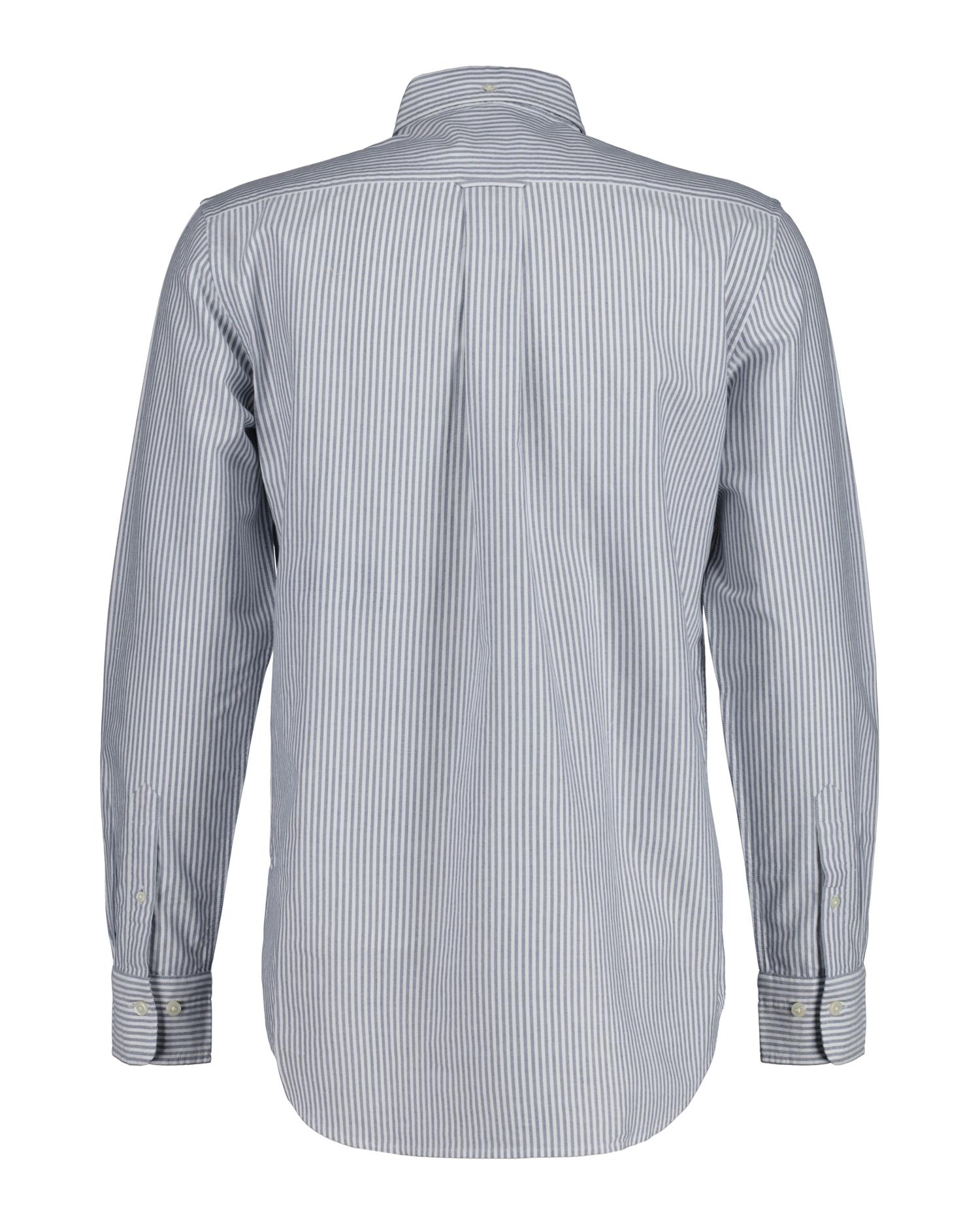 Camisa de hombre oxford de rayas y corte regular - Gant - Azul Azul-7