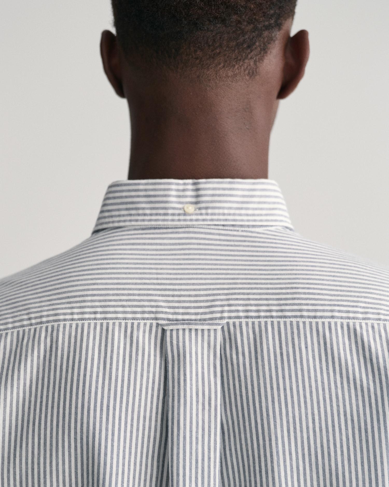 Camisa de hombre oxford de rayas y corte regular - Gant - Azul Azul-2