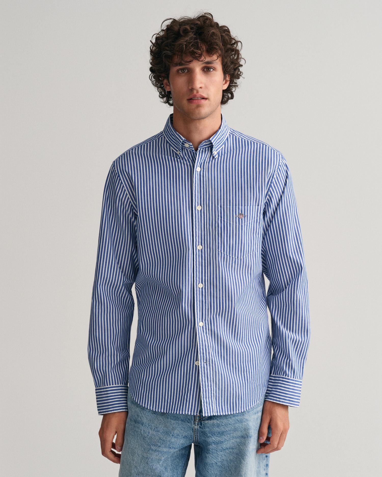 Imagem 0 de Camisa Às Riscas em Azul