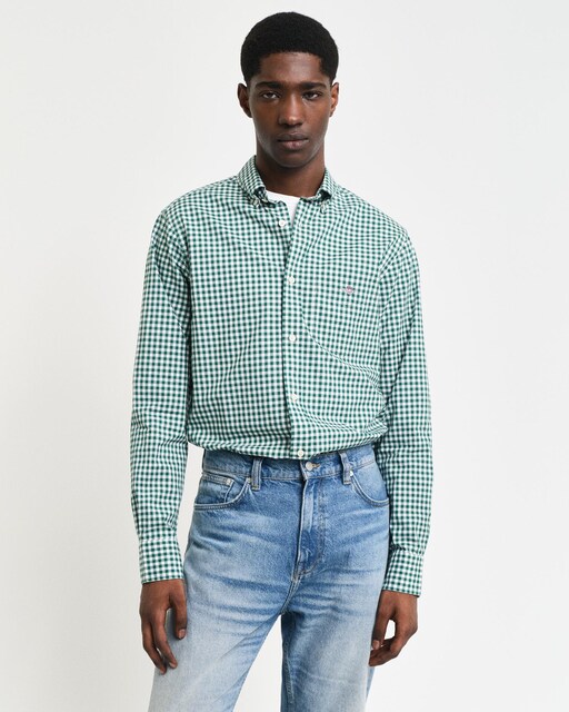 Imagen 0 de Camisa de hombre a cuadros de manga larga