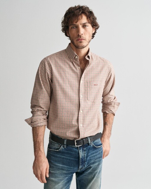 Imagen 0 de Camisa de hombre de corte regular con estampado de cuadros