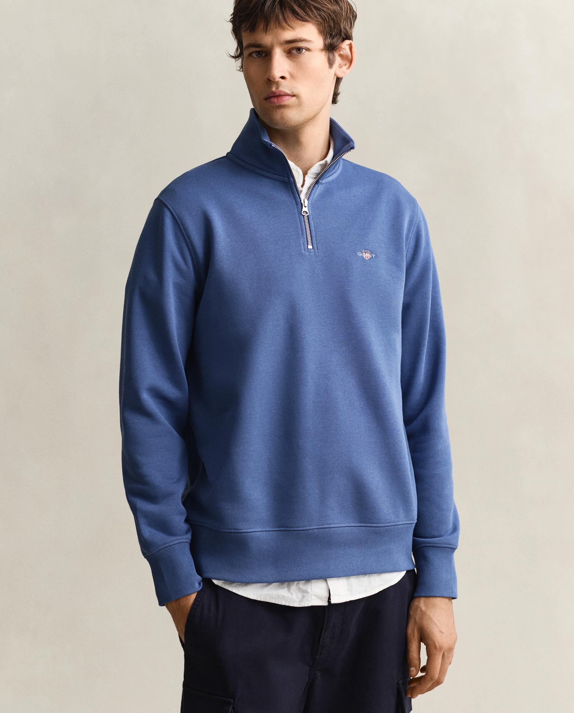 Imagen 0 de Sudadera de hombre Shield con media cremallera Azul