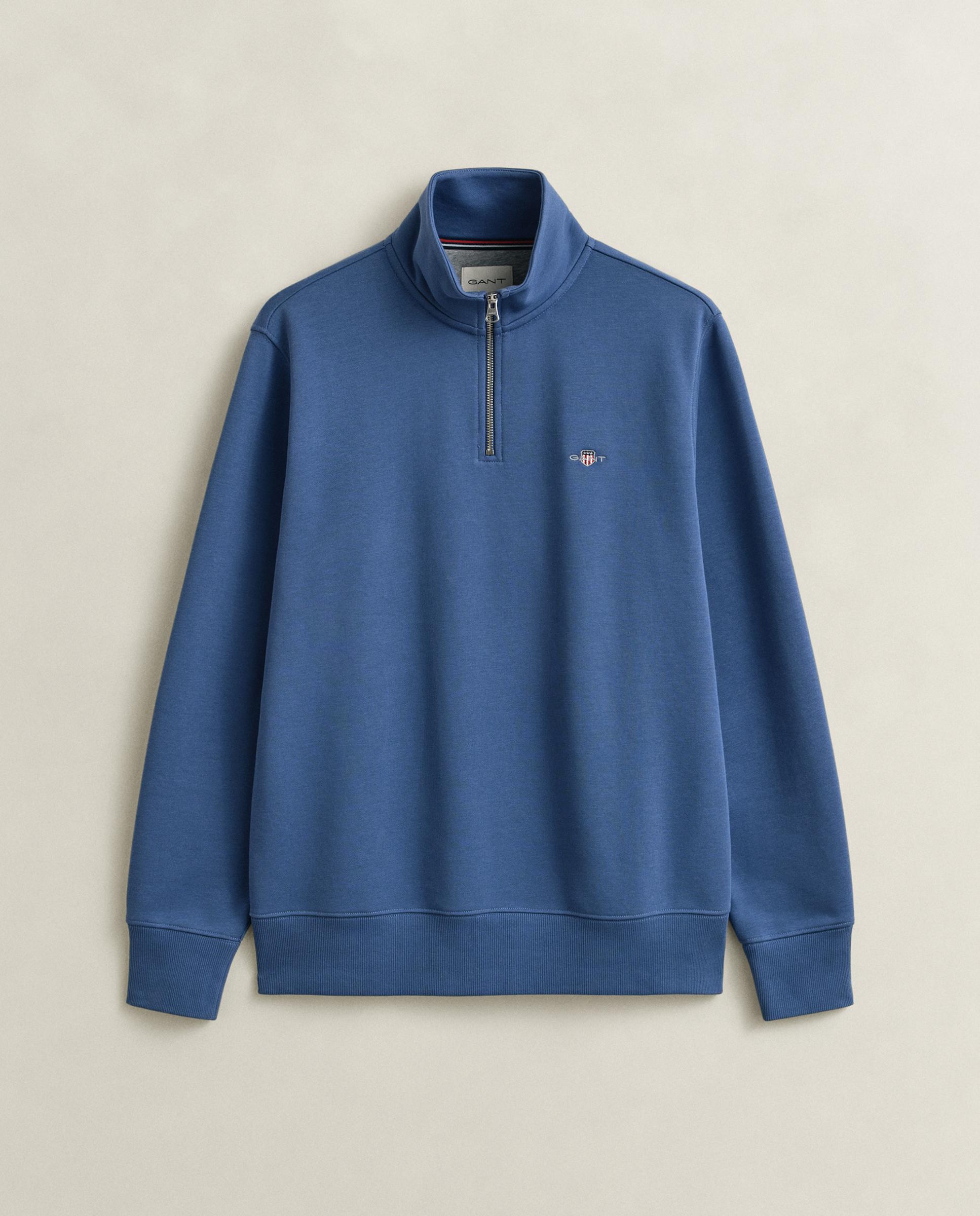 Sudadera de hombre Shield con media cremallera - Gant - Azul Azul-5