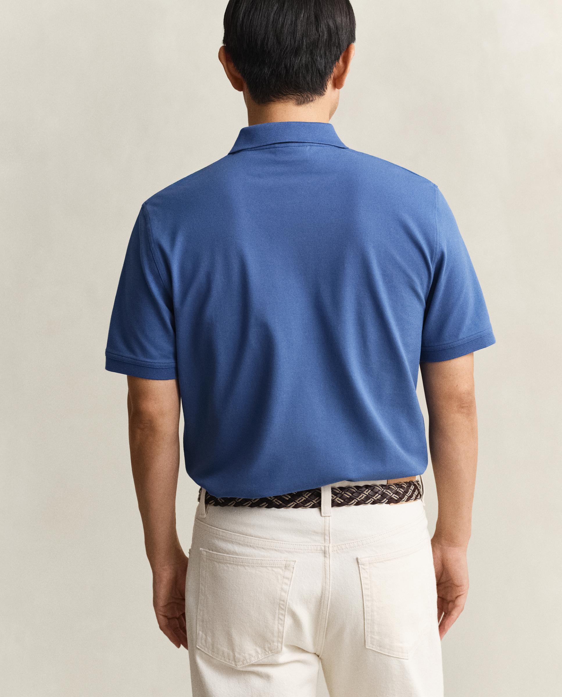Polo de hombre de piqué con contraste - Gant - Azul índigo Azul índigo-2