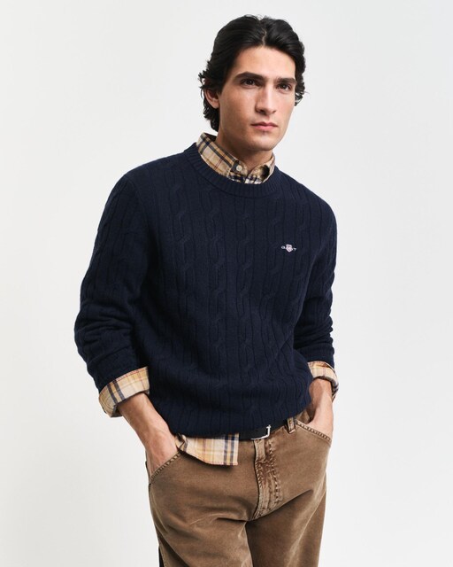 Imagen 0 de Jersey de hombre de cuello redondo en lana