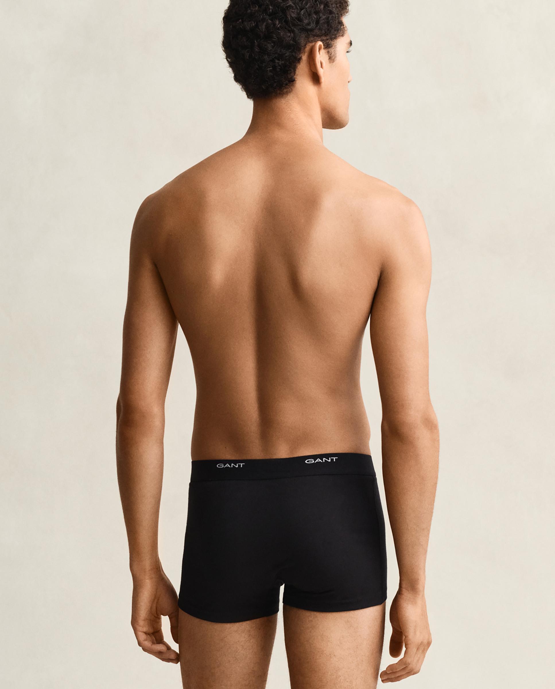 Pack de tres boxers de hombre de pernera corta y detalle gant en cintura - Negro Negro-2