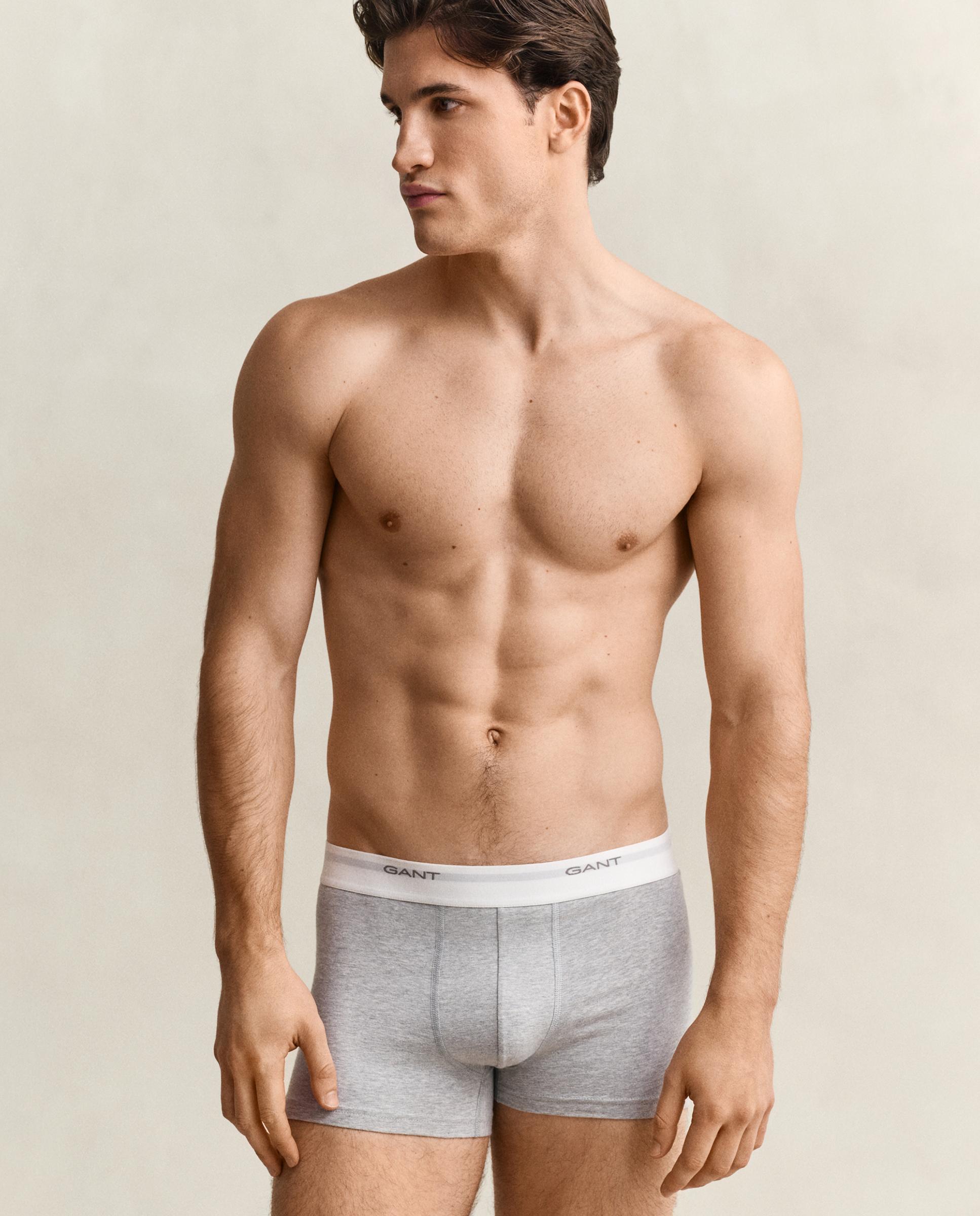 Imagen 0 de Pack de tres bóxers de punto de hombre básicos con detalle gant Gris