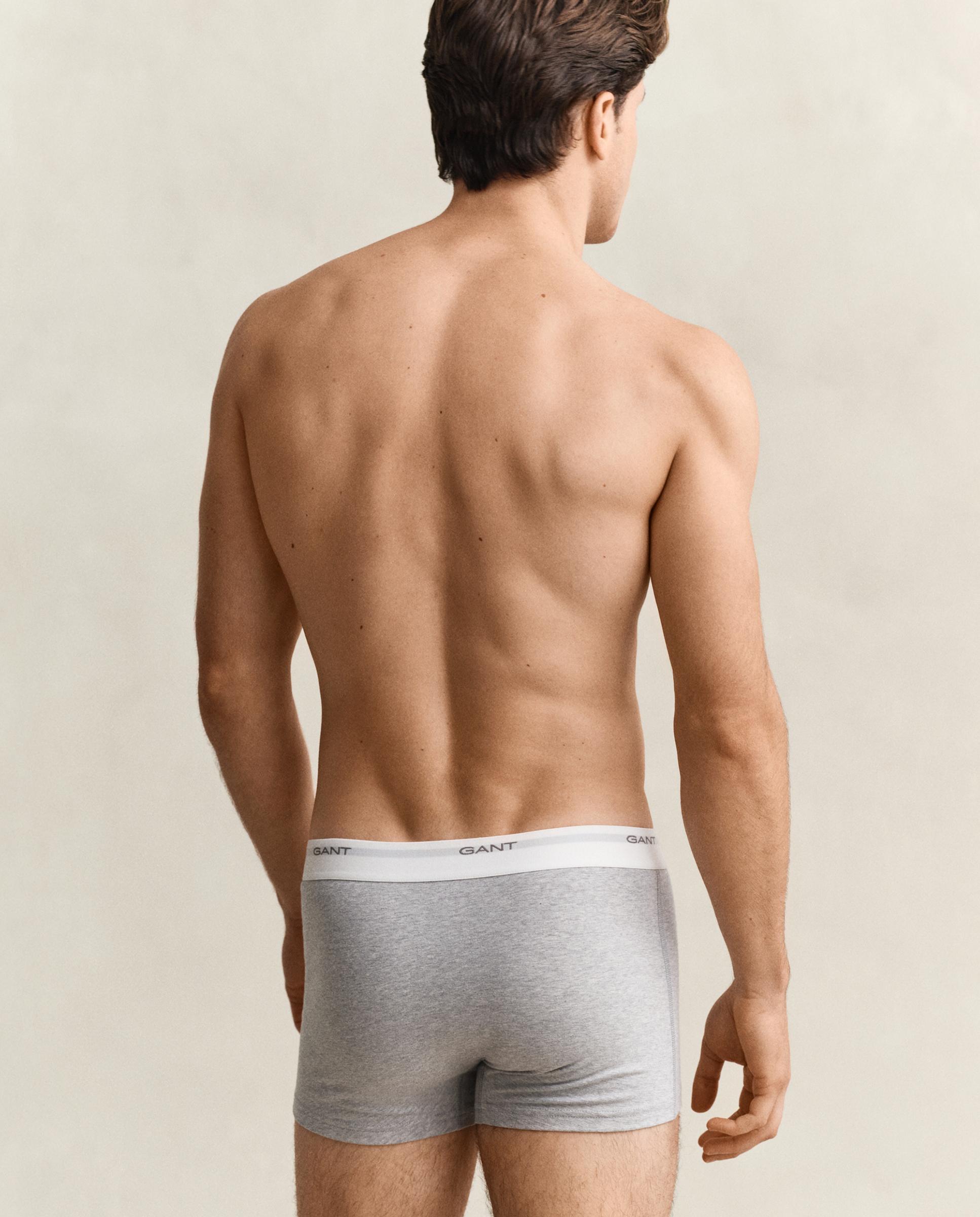 Pack de tres bóxers de punto de hombre básicos con detalle gant - Gris Gris-2