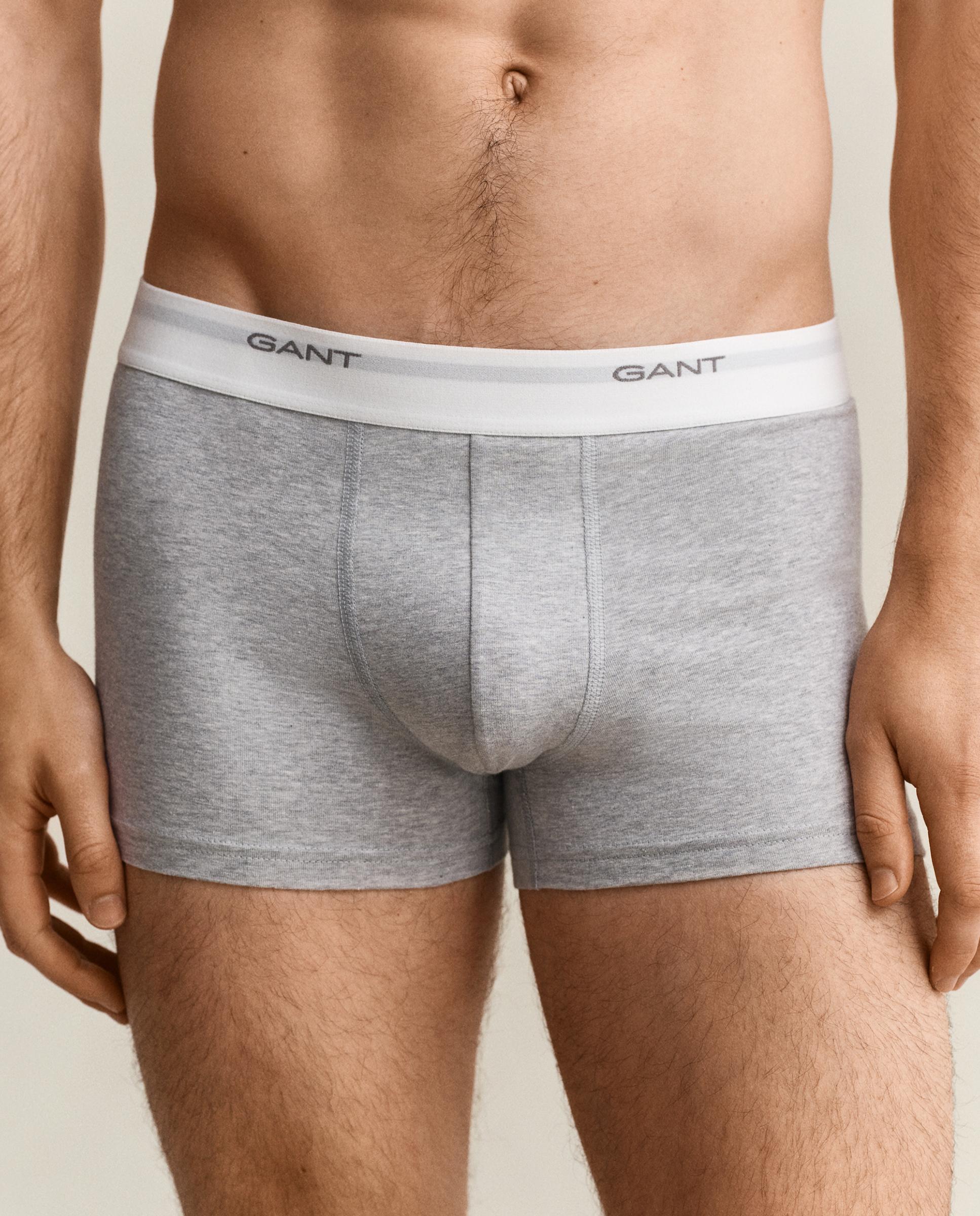 Pack de tres bóxers de punto de hombre básicos con detalle gant - Gris Gris-3