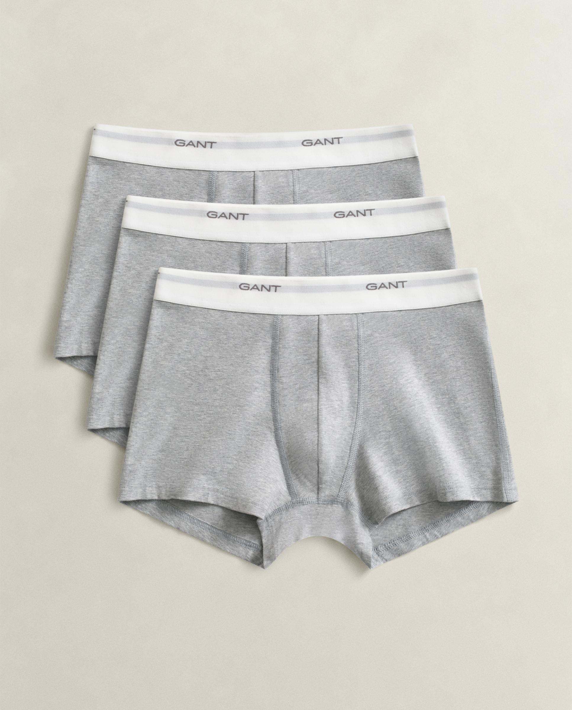 Pack de tres bóxers de punto de hombre básicos con detalle gant - Gris Gris-4