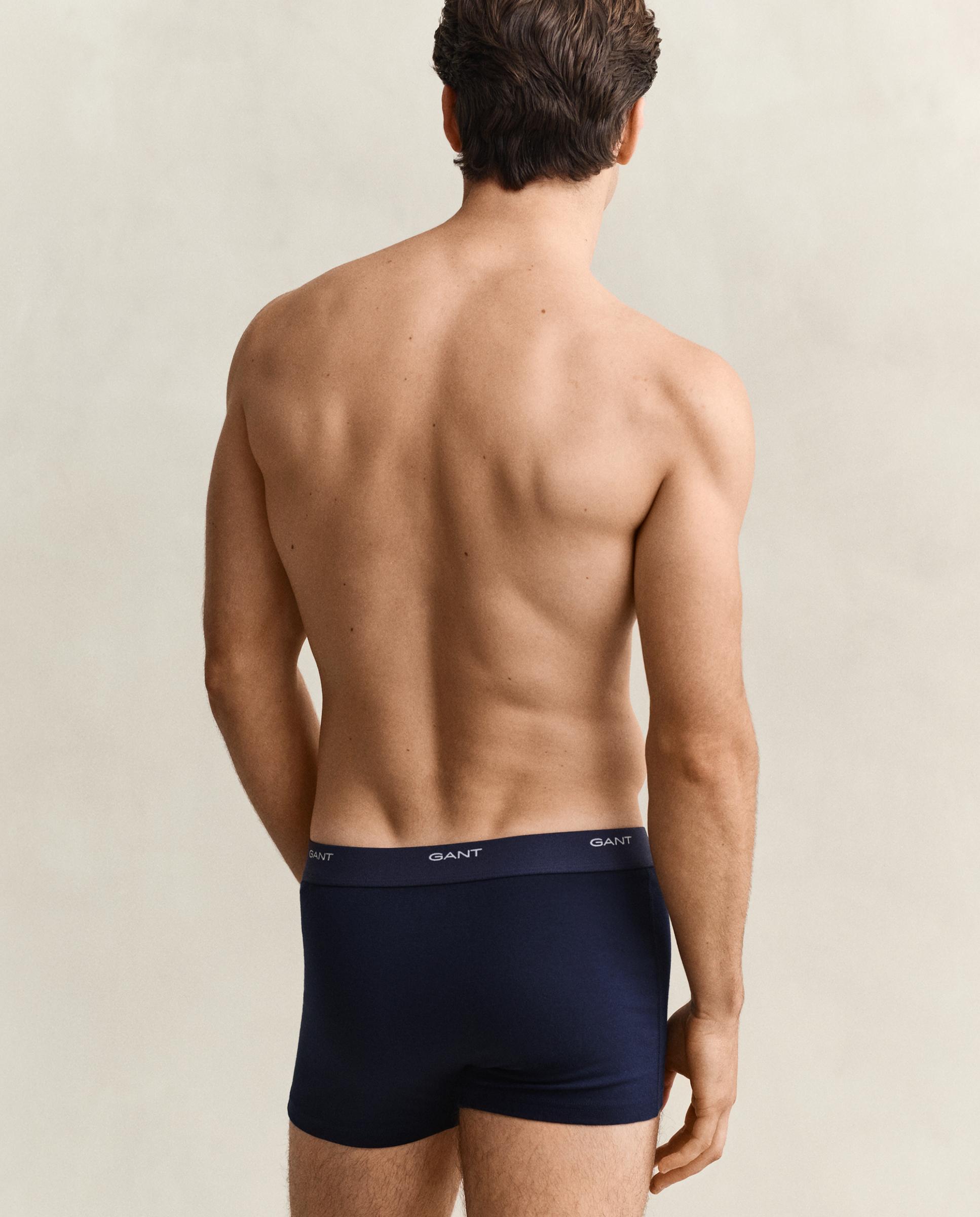 Pack de tres boxers de hombre de pernera corta y detalle gant en cintura - Azul marino Azul marino-2