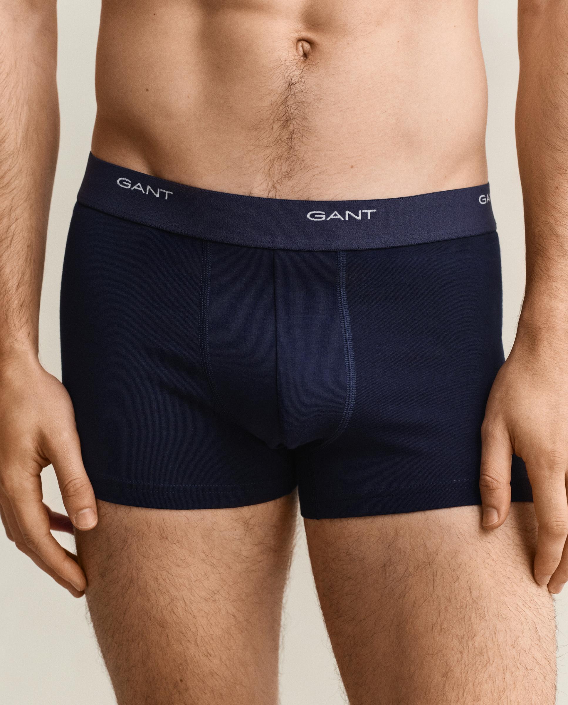 Pack de tres boxers de hombre de pernera corta y detalle gant en cintura - Azul marino Azul marino-3