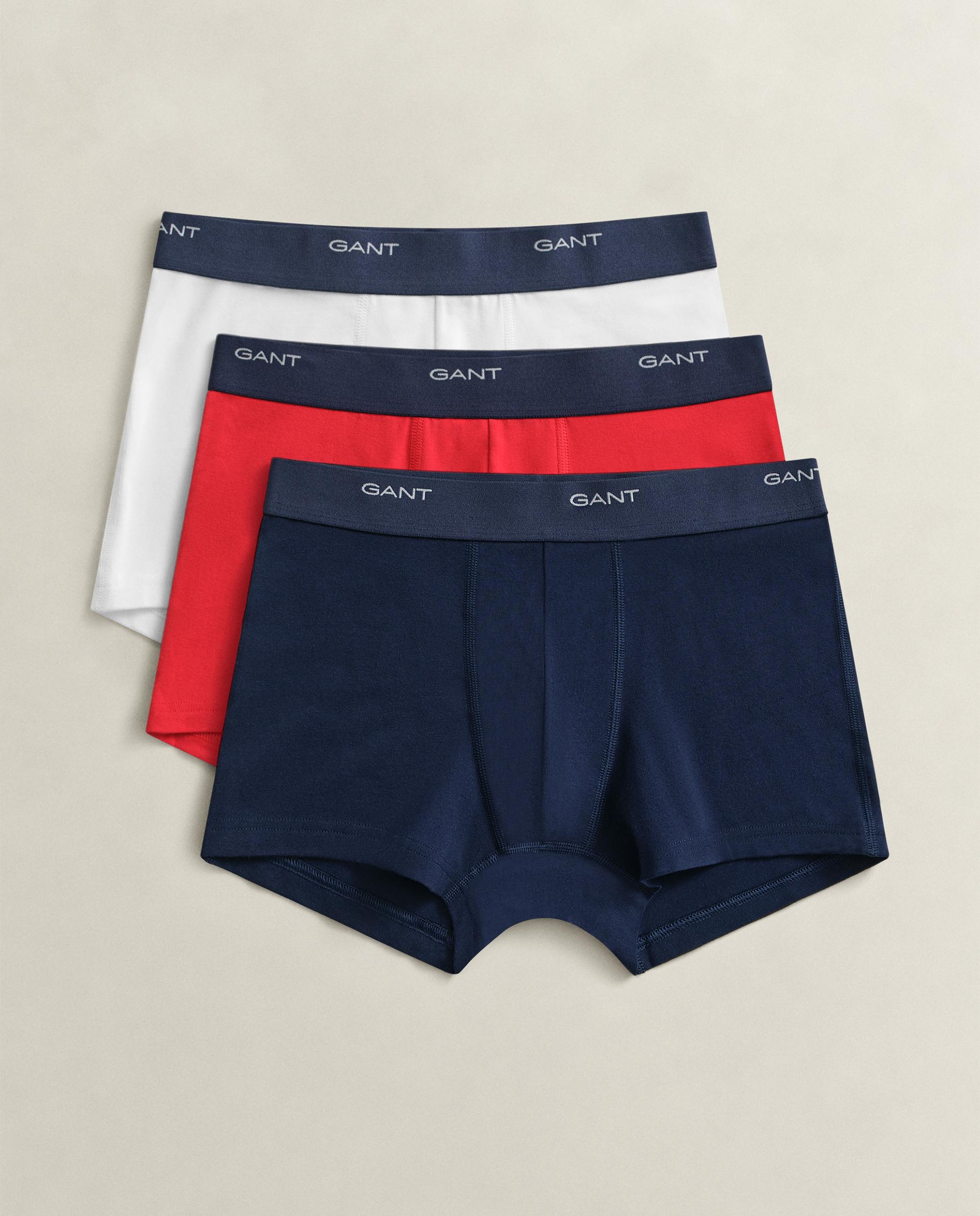 Pack de tres boxers de hombre de pernera corta y detalle gant en cintura - Azul marino Azul marino-4