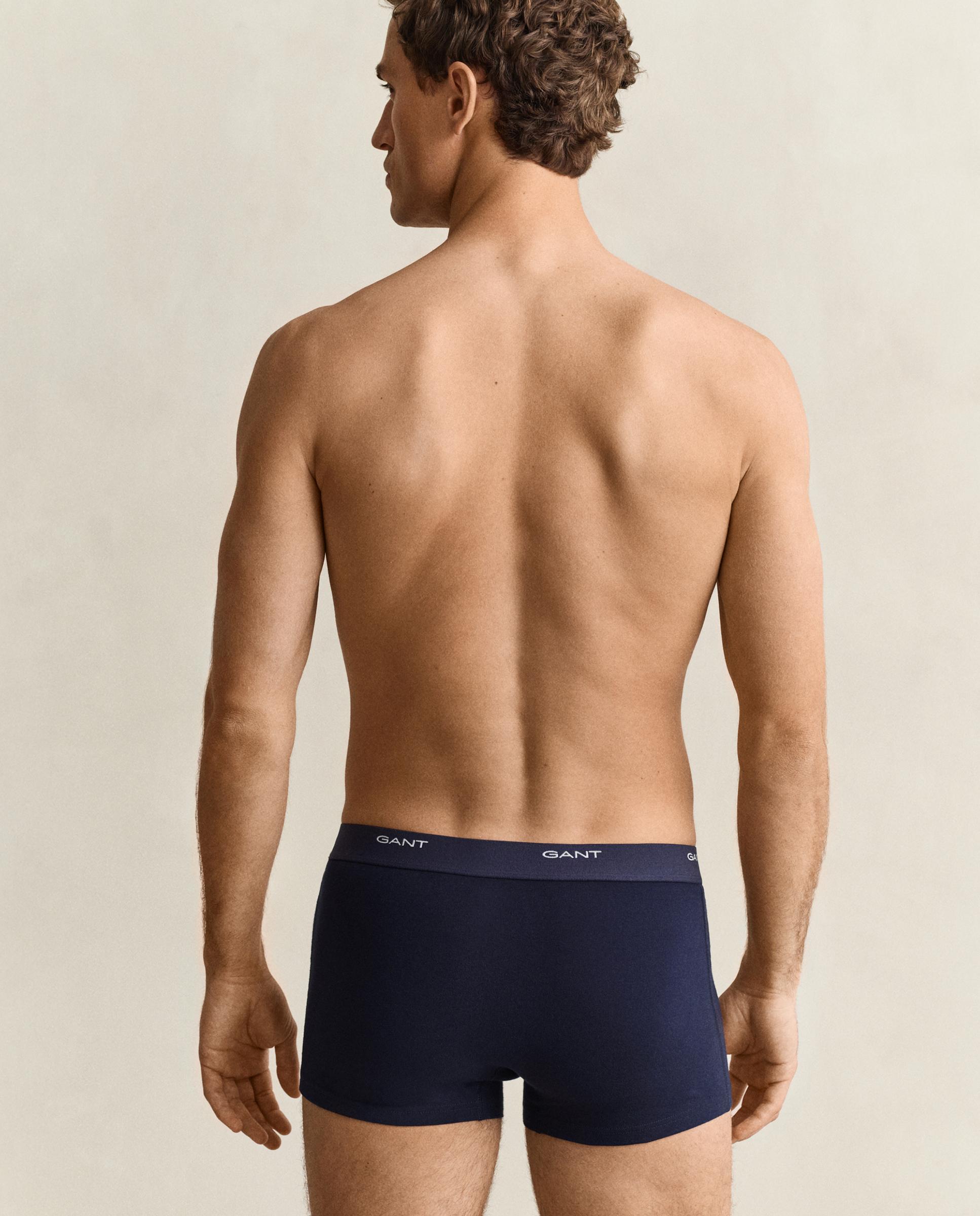Pack de tres boxers de hombre de pernera corta y detalle gant en cintura - Azul oscuro Azul oscuro-2