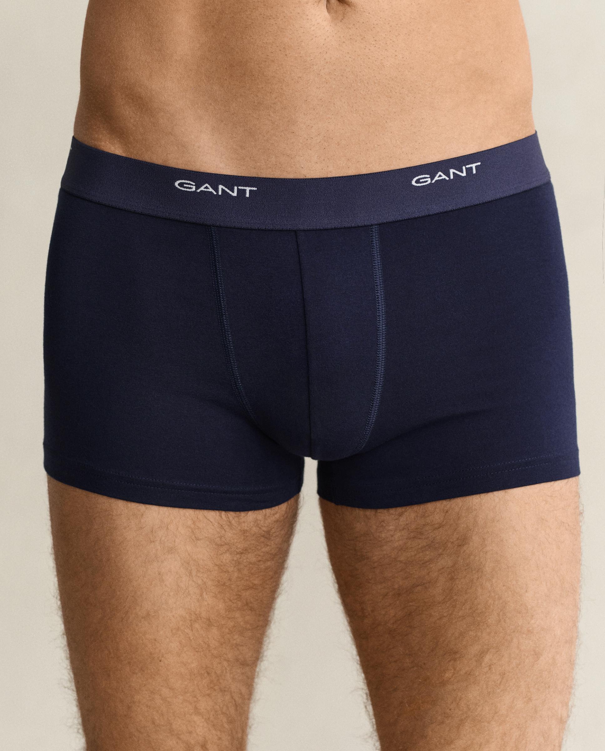 Pack de tres boxers de hombre de pernera corta y detalle gant en cintura - Azul oscuro Azul oscuro-3