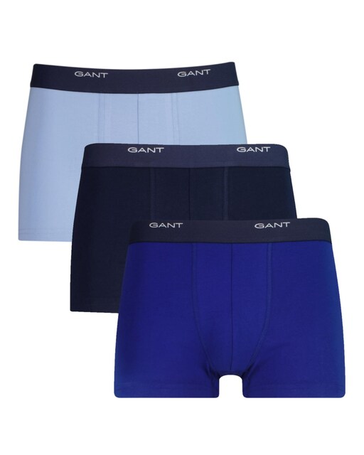 Imagen 0 de Pack de tres boxers de hombre de pernera corta y detalle GANT en cintura