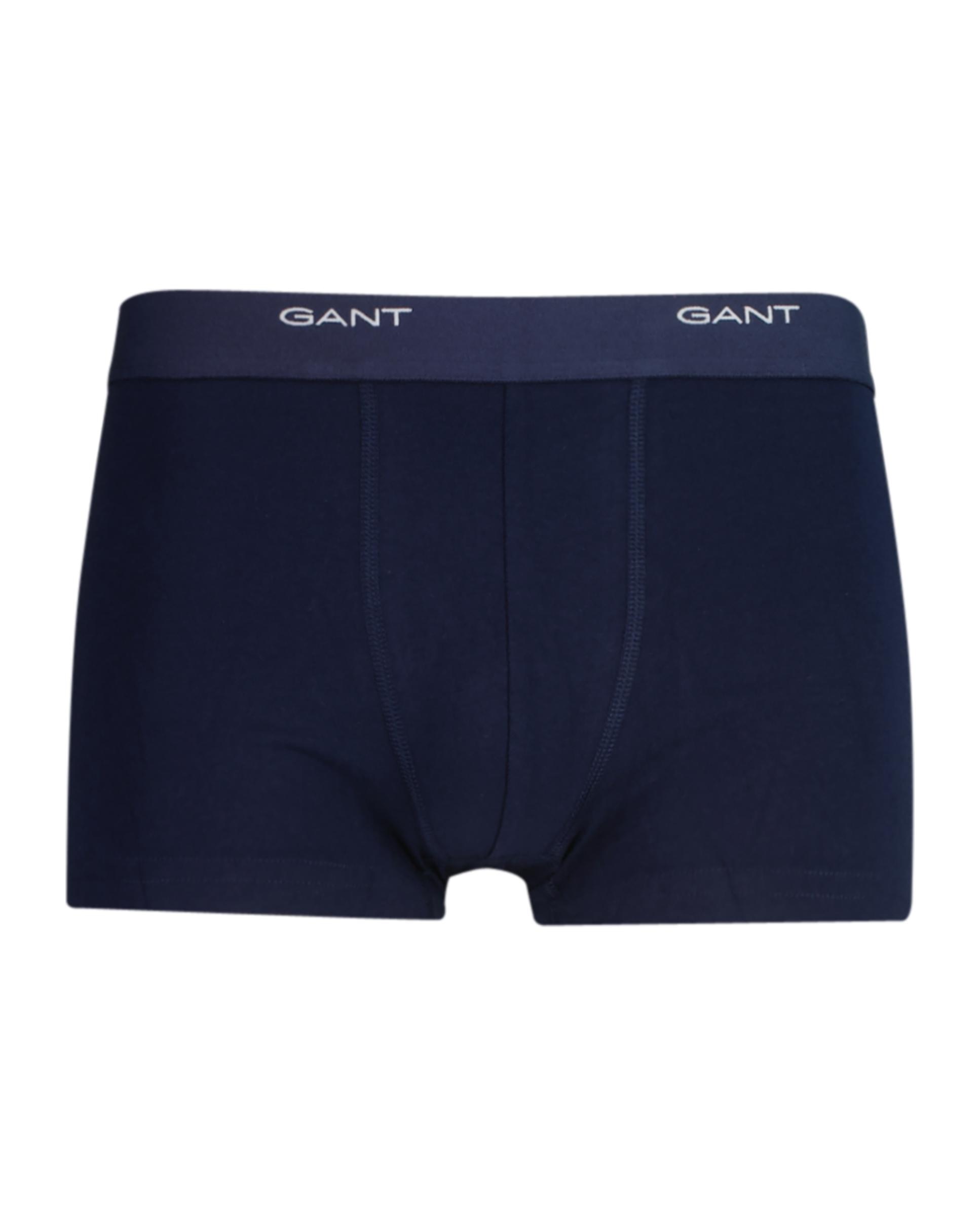 Pack de tres boxers de hombre de pernera corta y detalle gant en cintura - Azul Azul-3