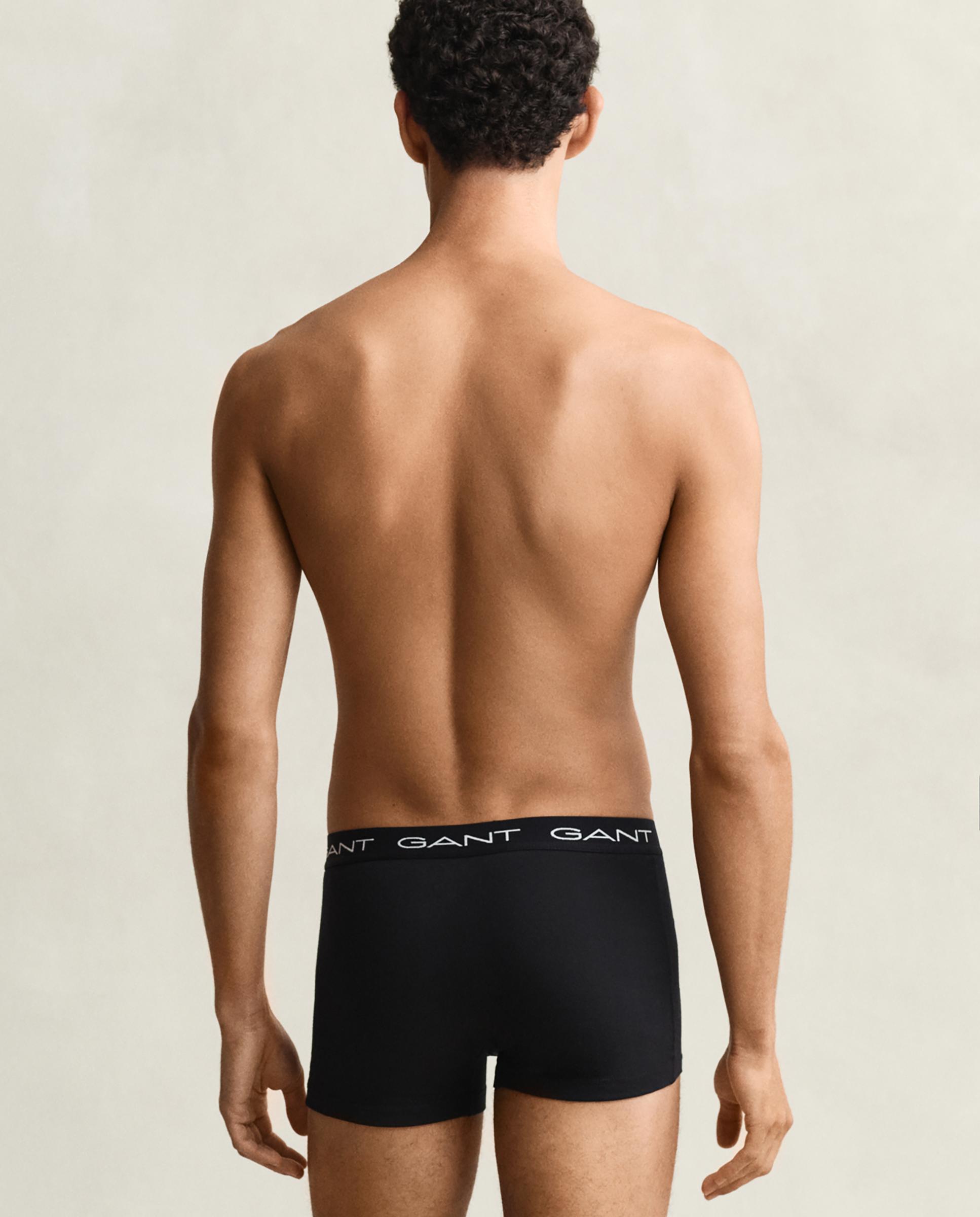 Pack de tres bóxers de punto de hombre elásticos de pernera corta - Gant - Negro Negro-2