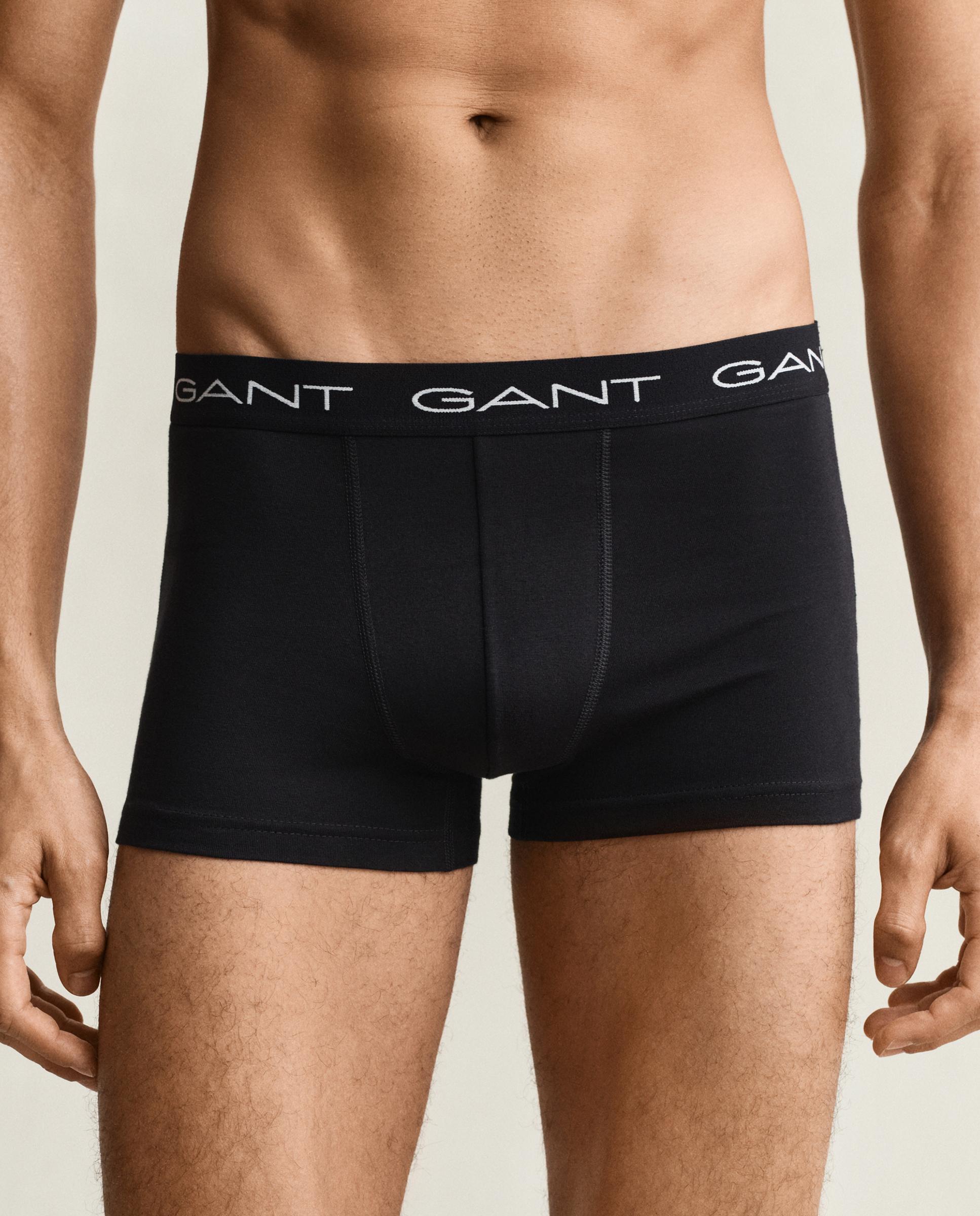 Pack de tres bóxers de punto de hombre elásticos de pernera corta - Gant - Negro Negro-3