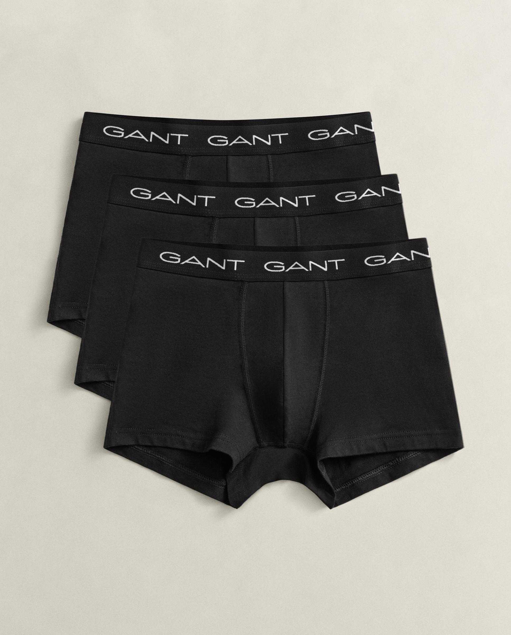 Pack de tres bóxers de punto de hombre elásticos de pernera corta - Gant - Negro Negro-4