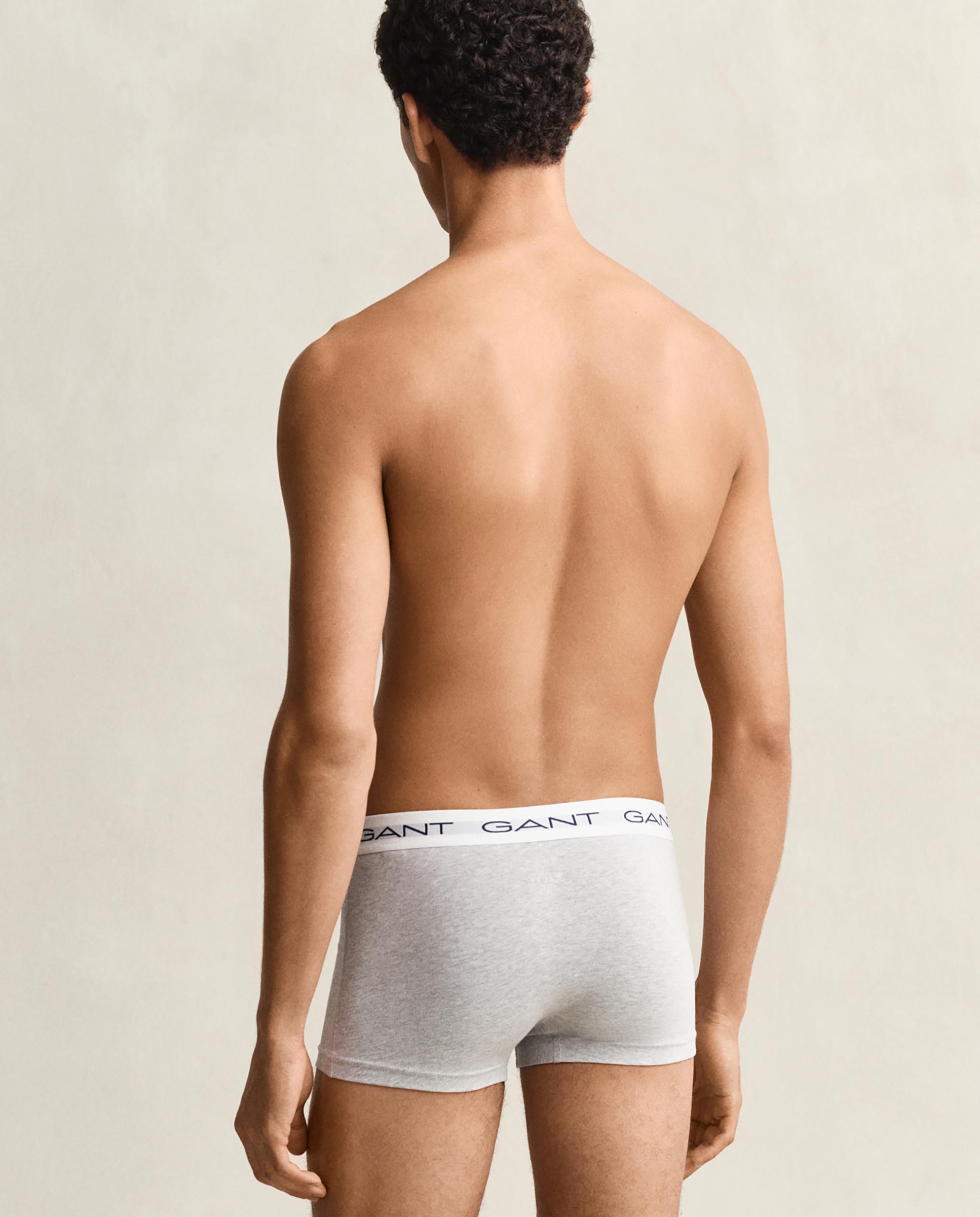 Pack de tres bóxers de punto de hombre elásticos de pernera corta - Gant - Gris Gris-2