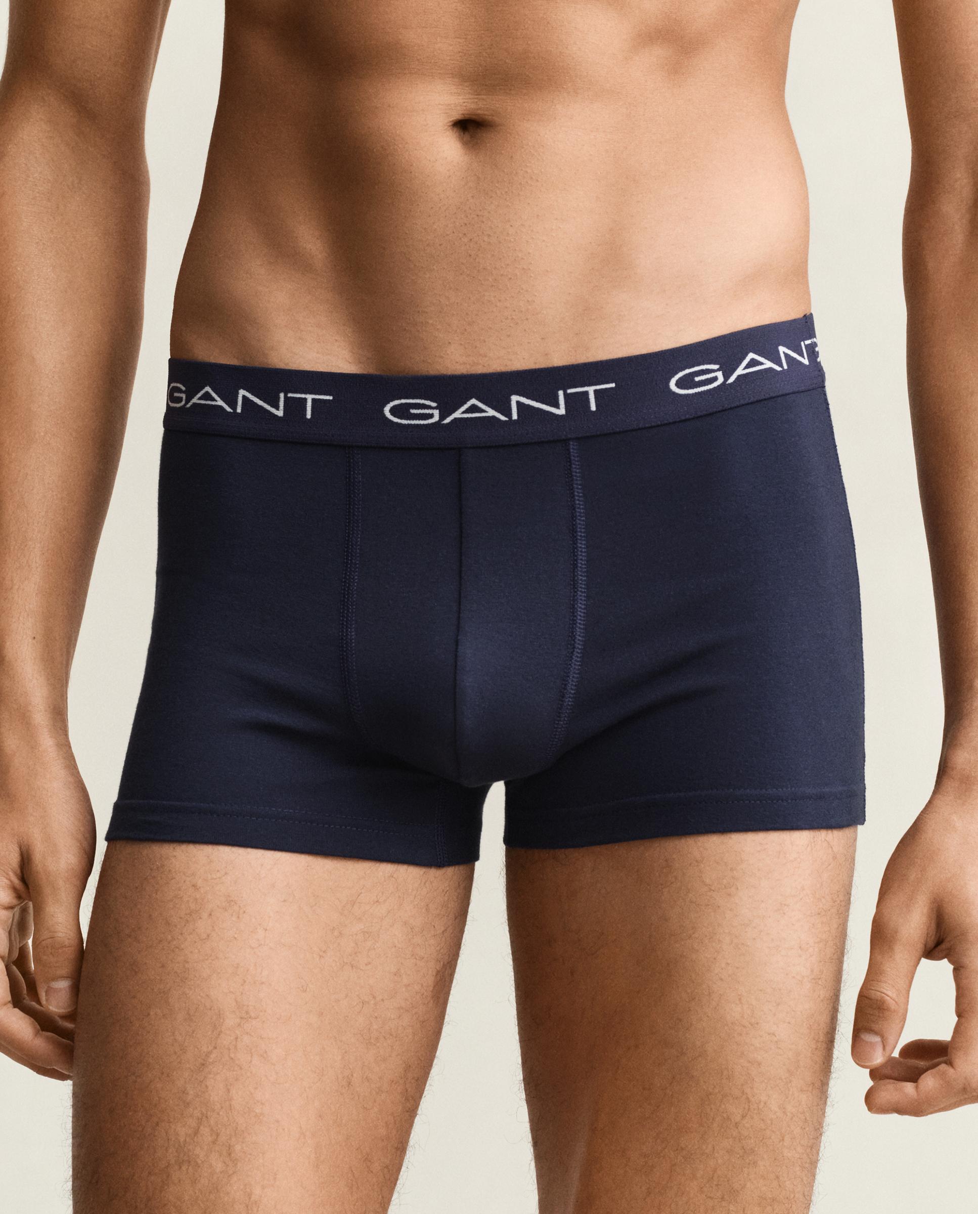Pack de tres bóxers de punto de hombre elásticos de pernera corta - Gant - Azul oscuro Azul oscuro-3