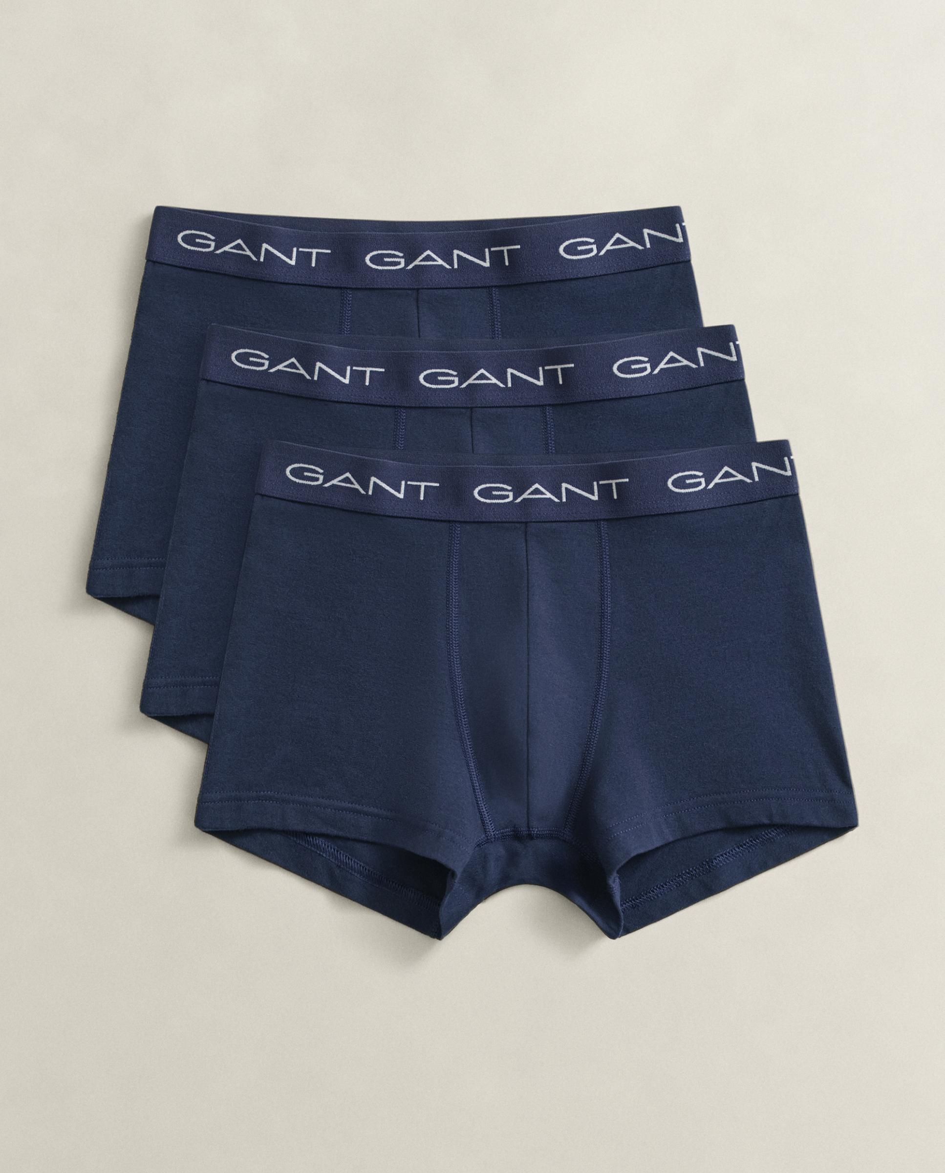 Pack de tres bóxers de punto de hombre elásticos de pernera corta - Gant - Azul oscuro Azul oscuro-5