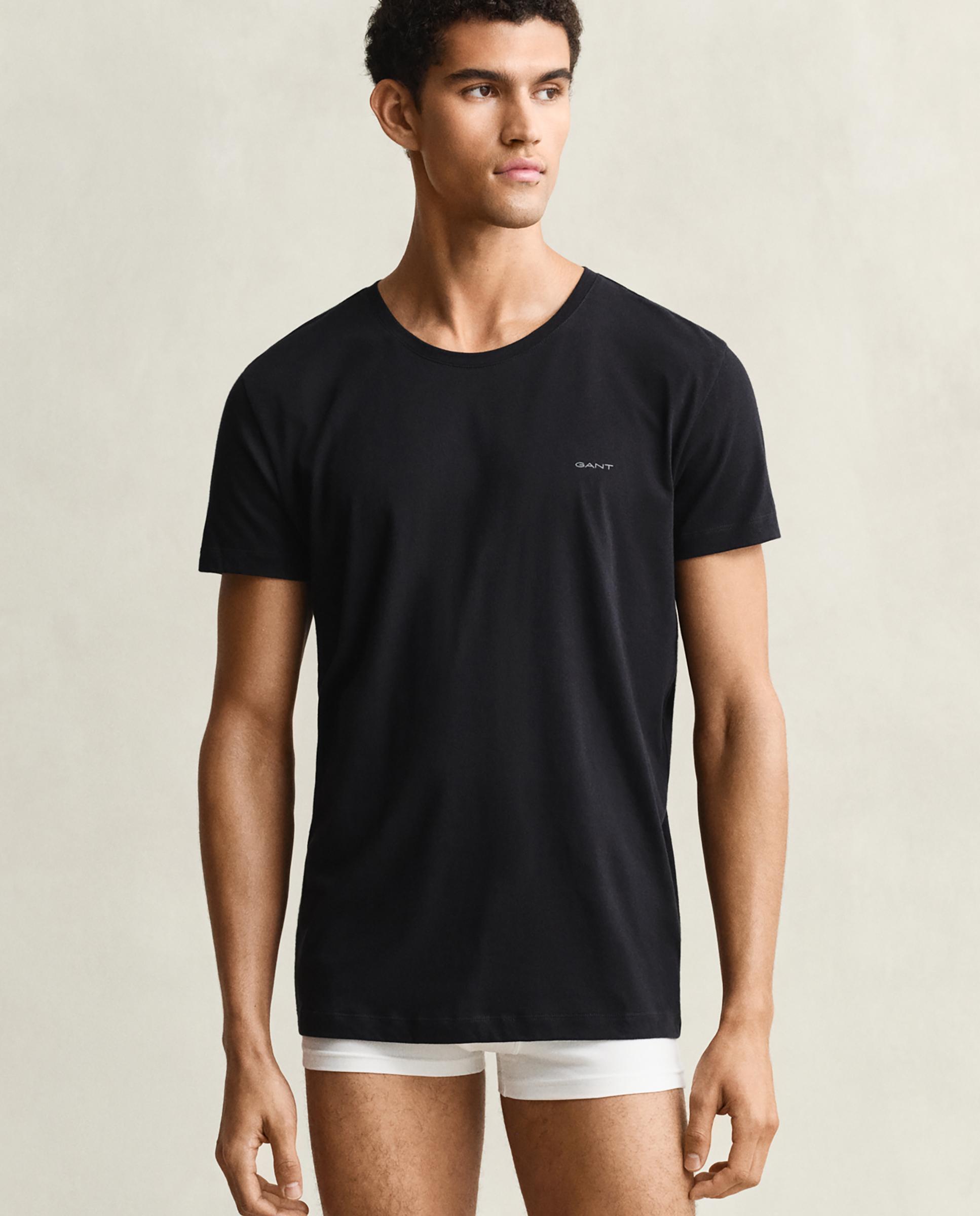 Pack de dos camisetas interiores de cuello redondo y manga corta - Gant - Negro Negro-1