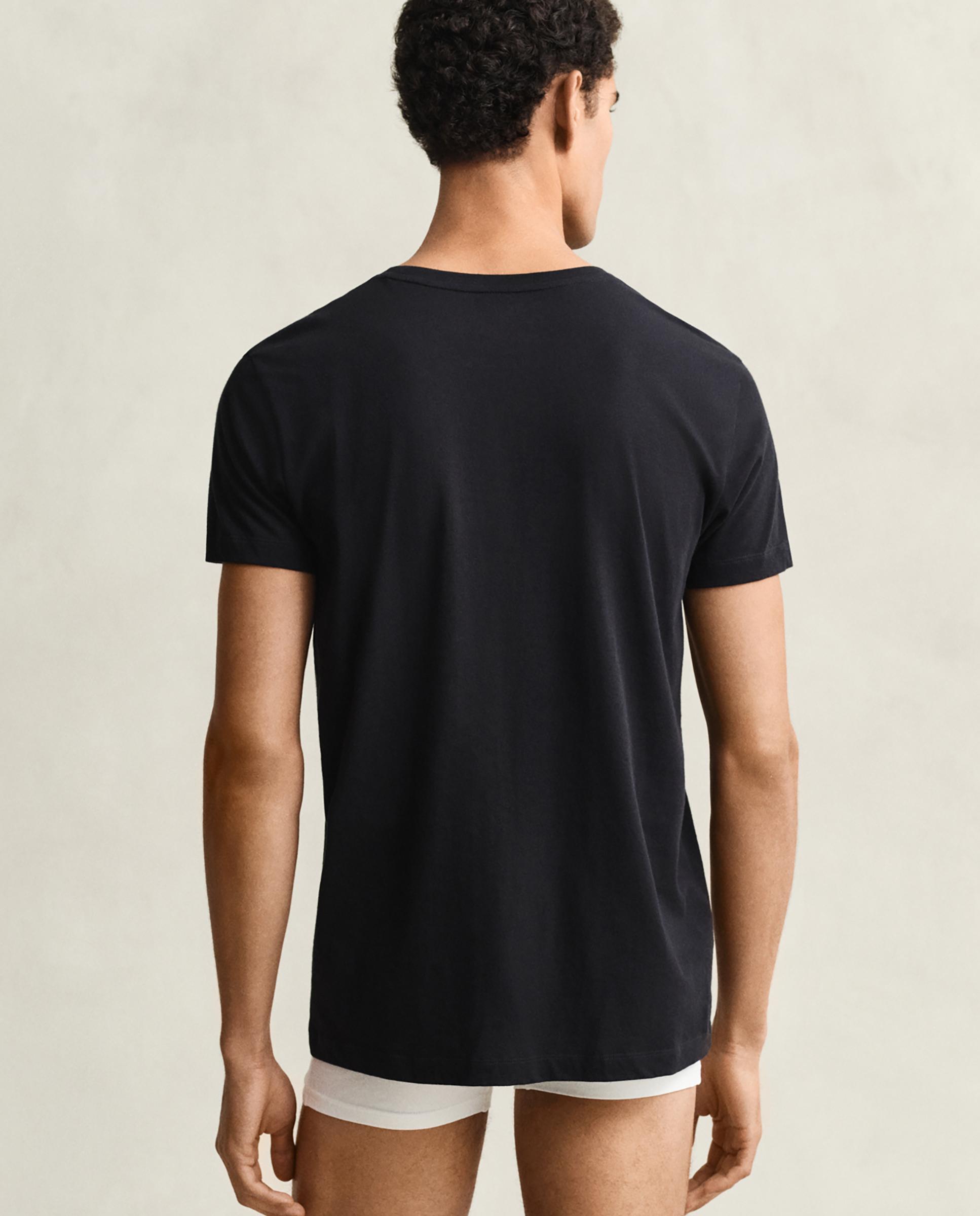 Pack de dos camisetas interiores de cuello redondo y manga corta - Gant - Negro Negro-2