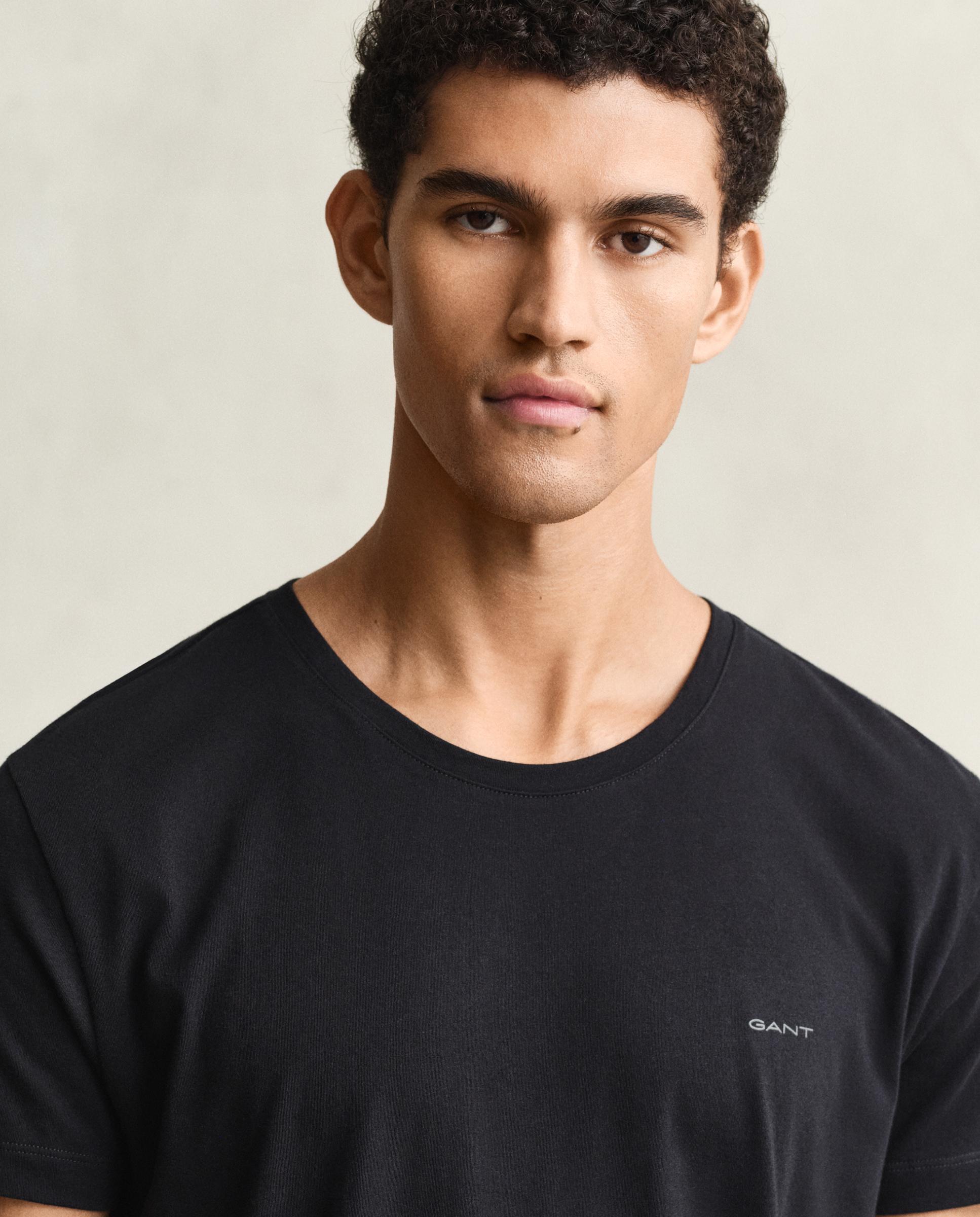 Pack de dos camisetas interiores de cuello redondo y manga corta - Gant - Negro Negro-3