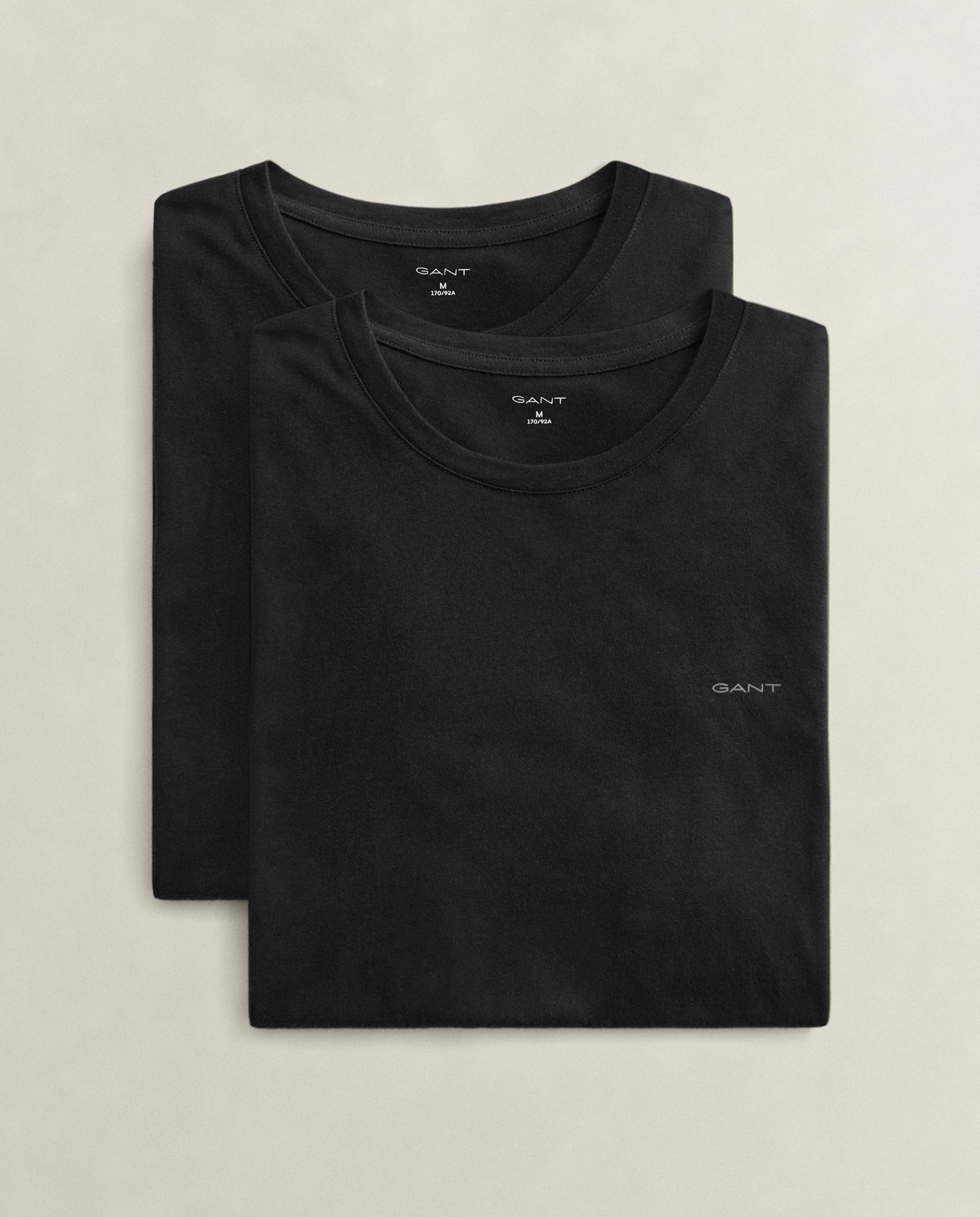Pack de dos camisetas interiores de cuello redondo y manga corta - Gant - Negro Negro-6