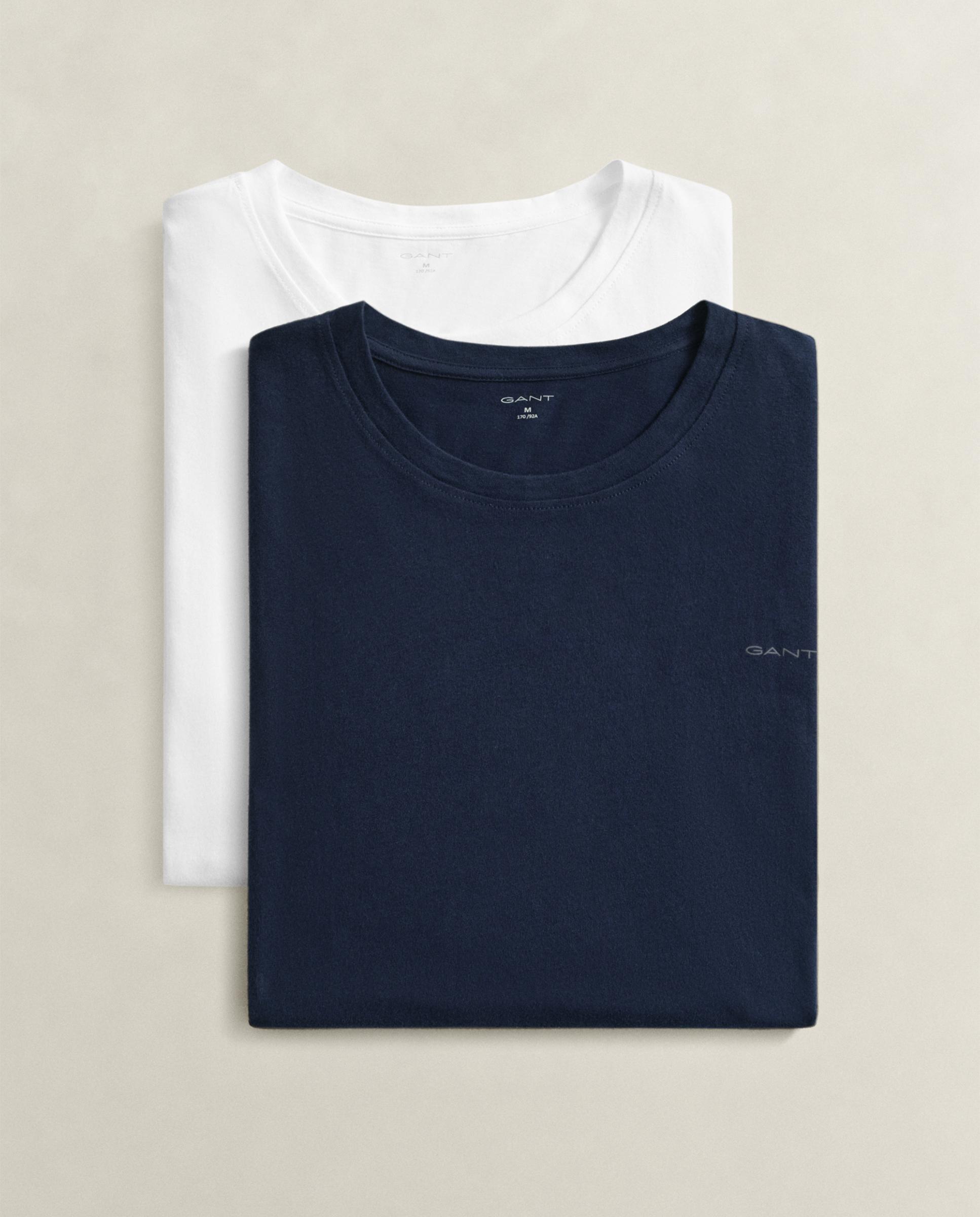Pack de dos camisetas interiores de cuello redondo y manga corta - Gant - Azul marino Azul marino-5