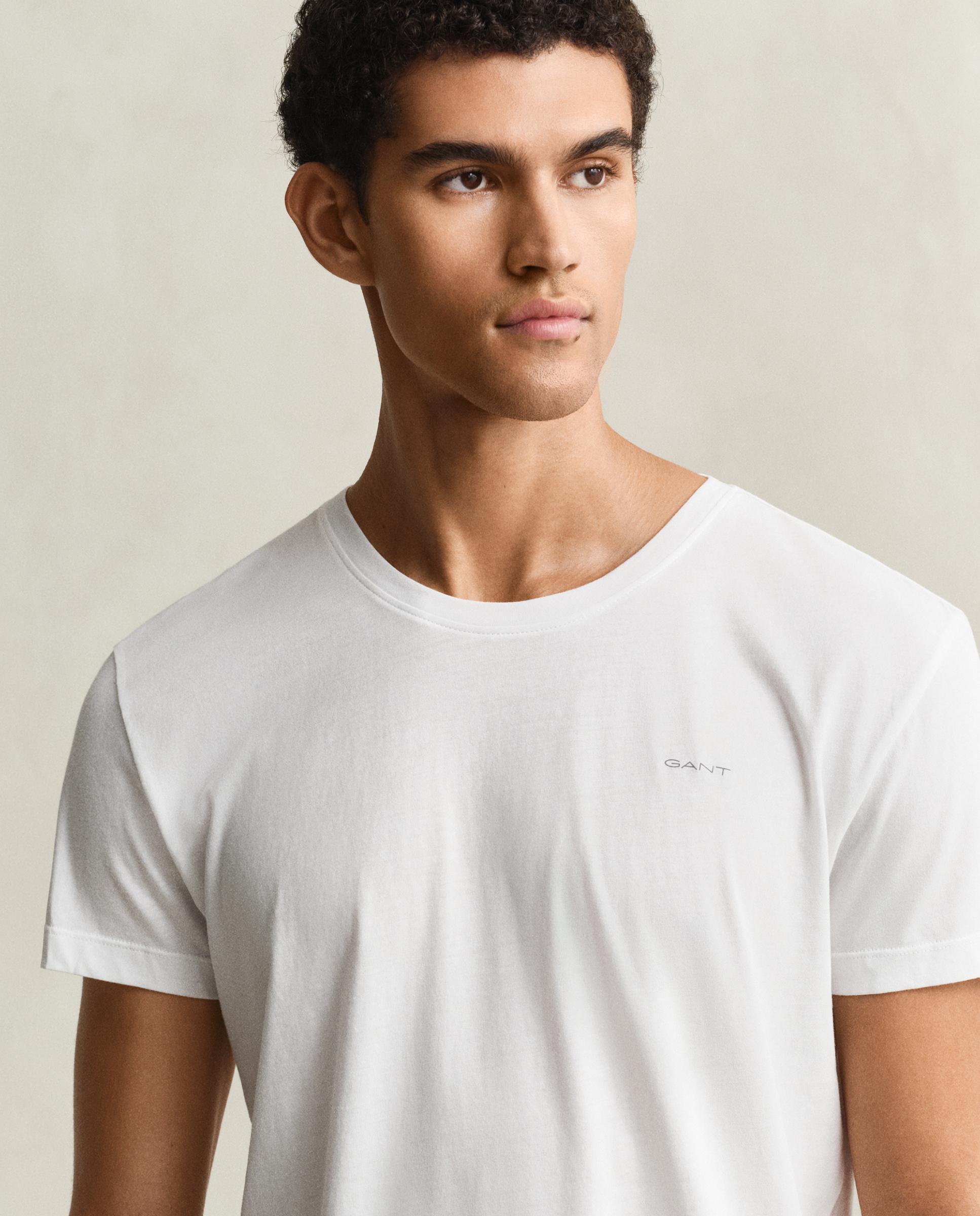 Pack de dos camisetas interiores de cuello redondo y manga corta - Gant - Blanco Blanco-3