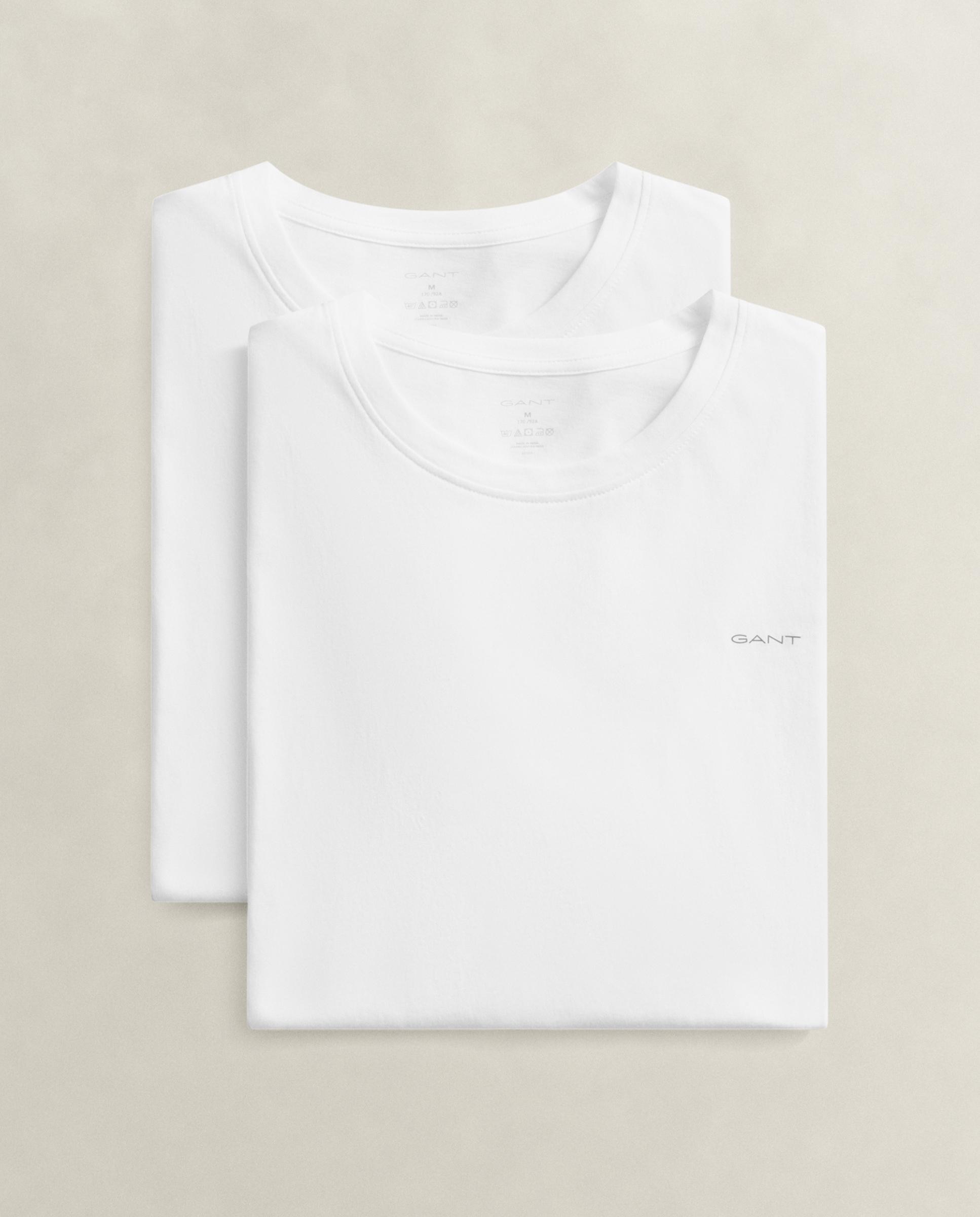 Pack de dos camisetas interiores de cuello redondo y manga corta - Gant - Blanco Blanco-4